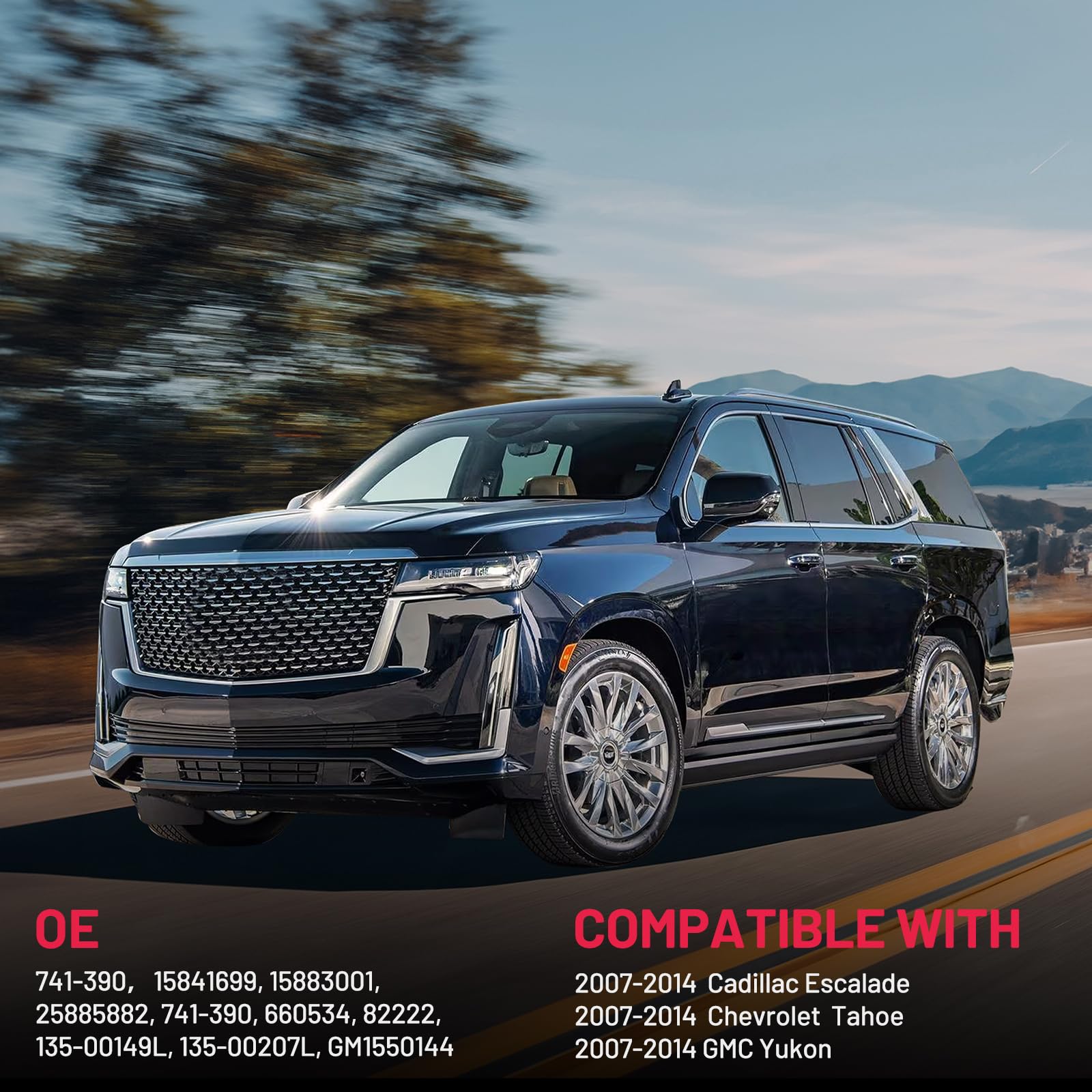 BDFHYK 741-390 Power Window Regulator with Motor Rear Left for 2007-2014 Cadillac Escalade 2007-2014 Chevrolet Tahoe 2007-2014 G