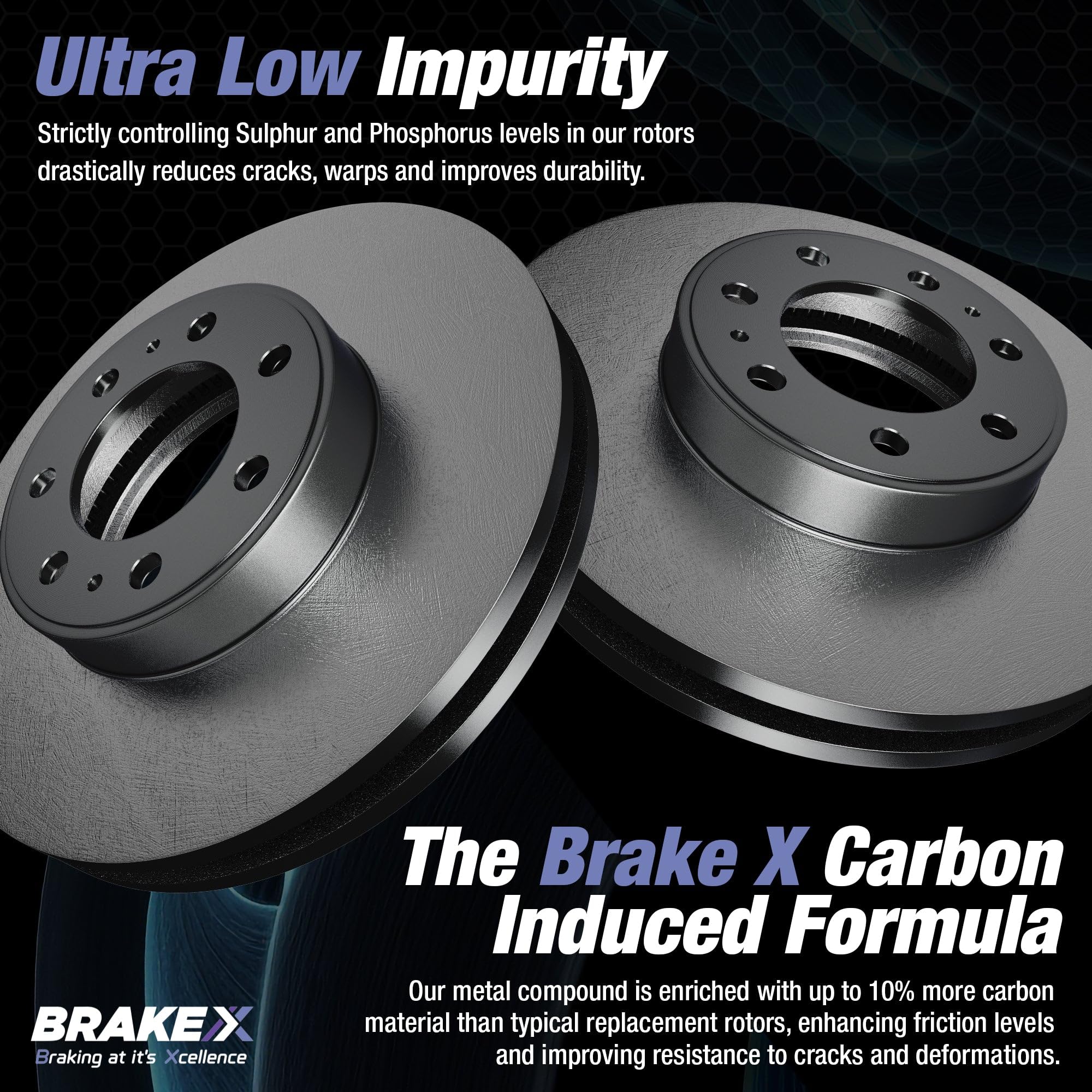 Brake X Rear Brake Pads And Rotors Kit Replacement For 2005-2010 Chrysler 300 | Aegis Geomet Coated Rotors And Alpha Ceramic Bra