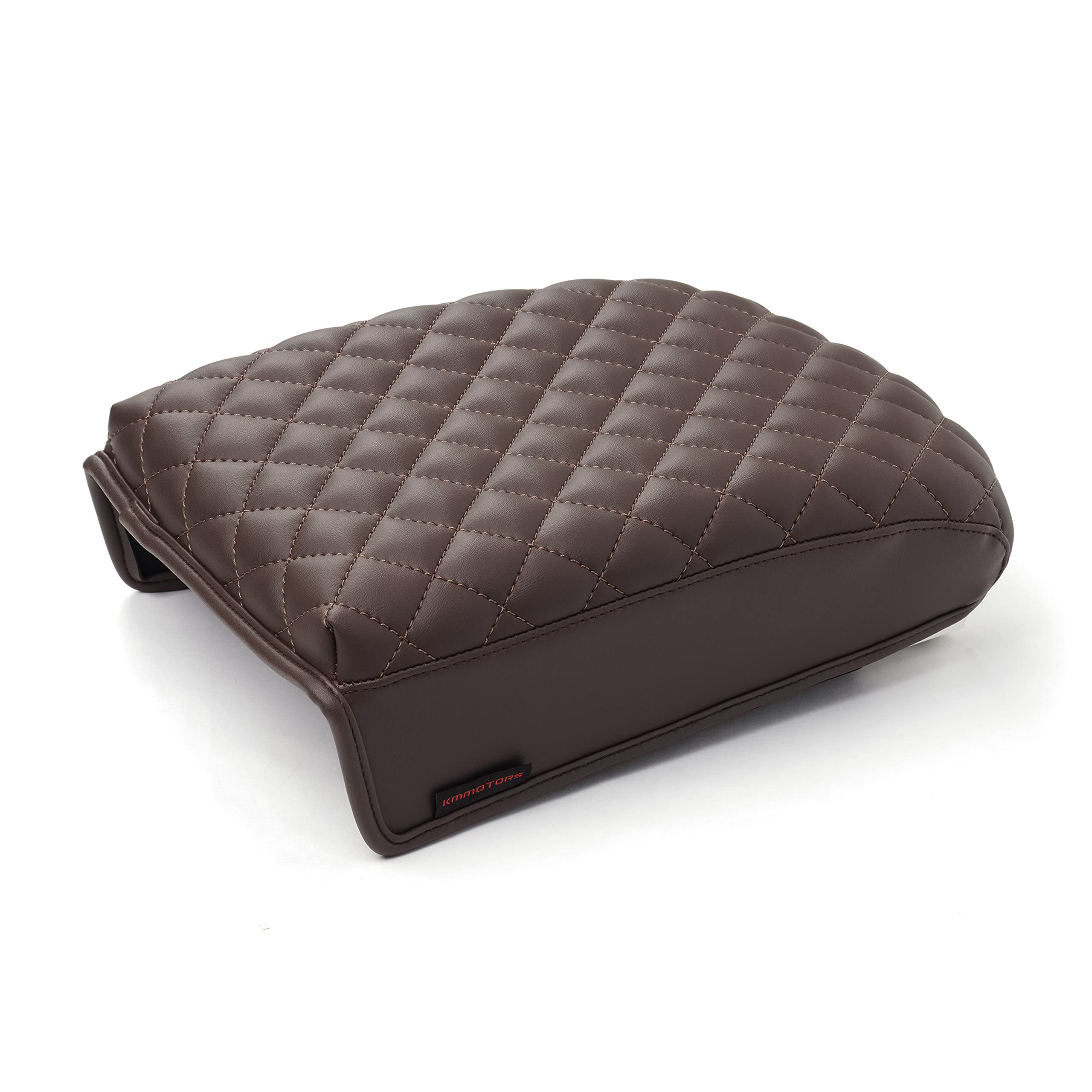 Kmmotors Telluride Console Cover, Armrest Cushion, Vegan Leather, Console Lid Protector, Anti-Scratch(Brown)