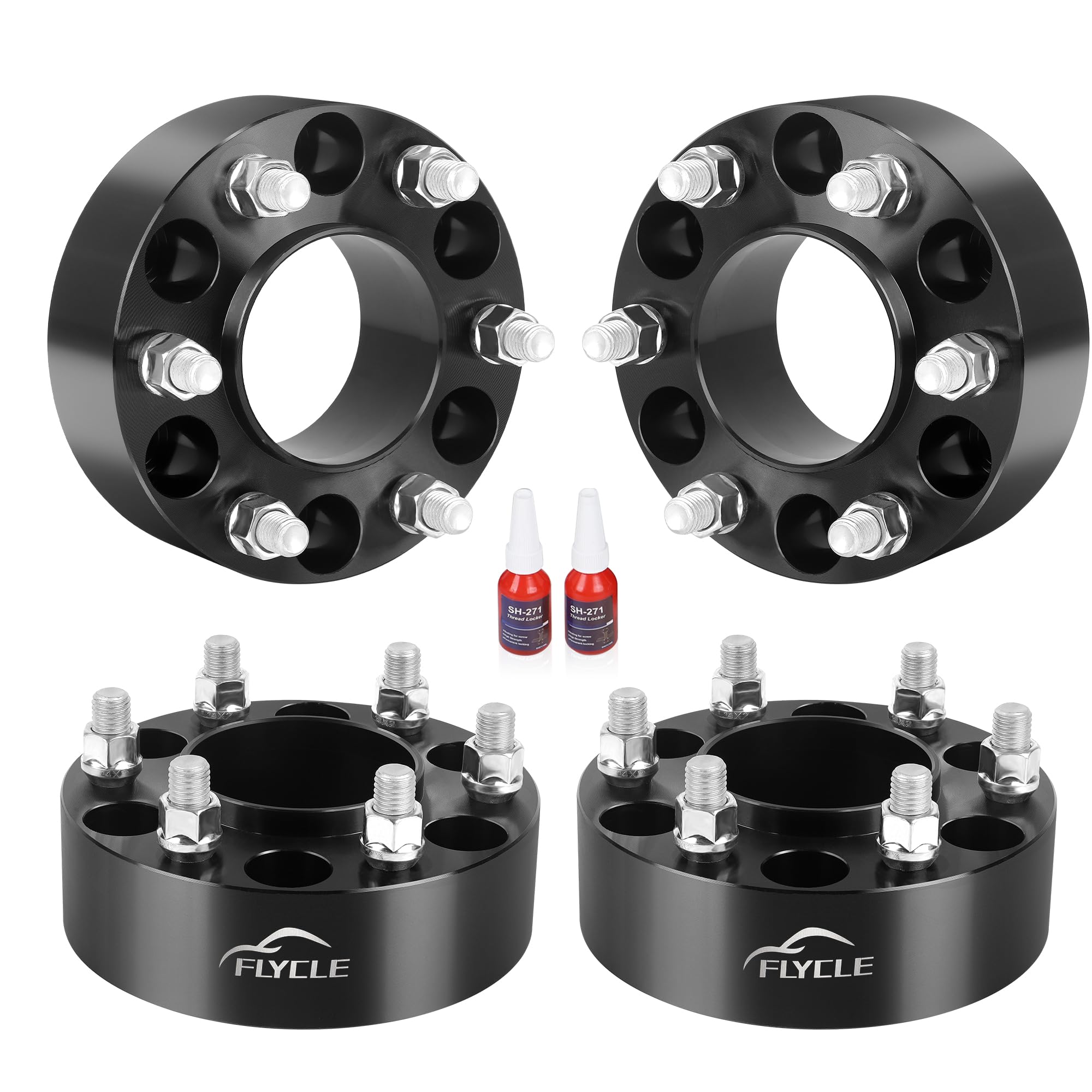 Flycle 2 Inch 6X5.5 Wheel Spacers For 2019-2025 Ram 1500, 6 Lug 6X139.7Mm Wheel Spacer For Ram 1500 With 14X1.5 & 77.8Mm