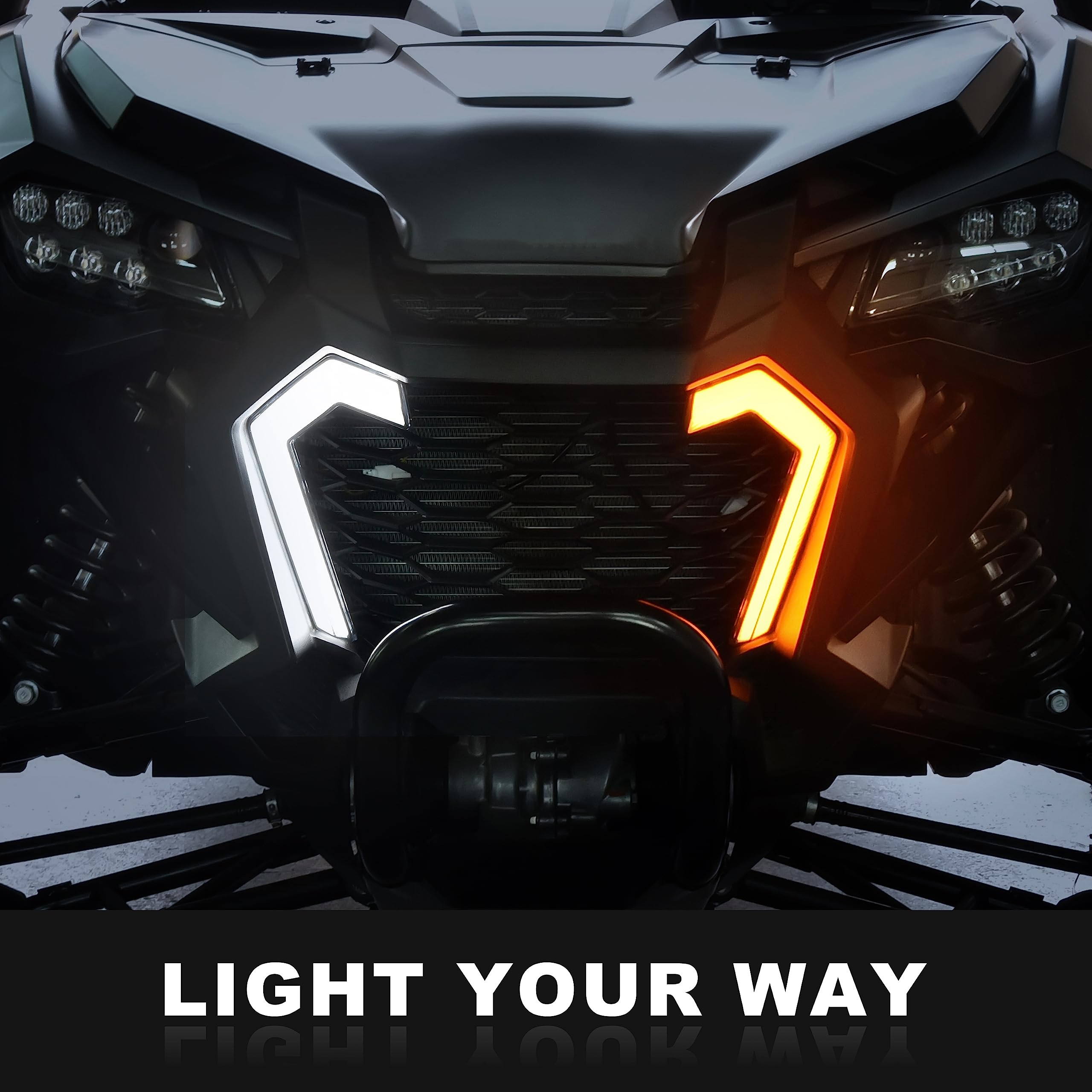 Sautvs Led Turn Signal Fang Lights For Honda Talon 1000, Front Grille Accent Lights Signature Lights Grill Lamps For Honda Talon 1000R 1000X 1000X-4 2022-2024 Accessories(2Pcs)