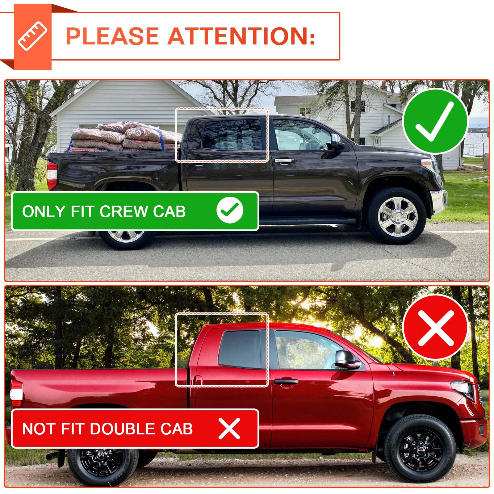 ACLONG Roof Molding Drip Weatherstrip Car Roof Moulding Trim Seal Kit Fit for Toyota Tundra Crew Cab 2007-2020 Replaces 75552-0C