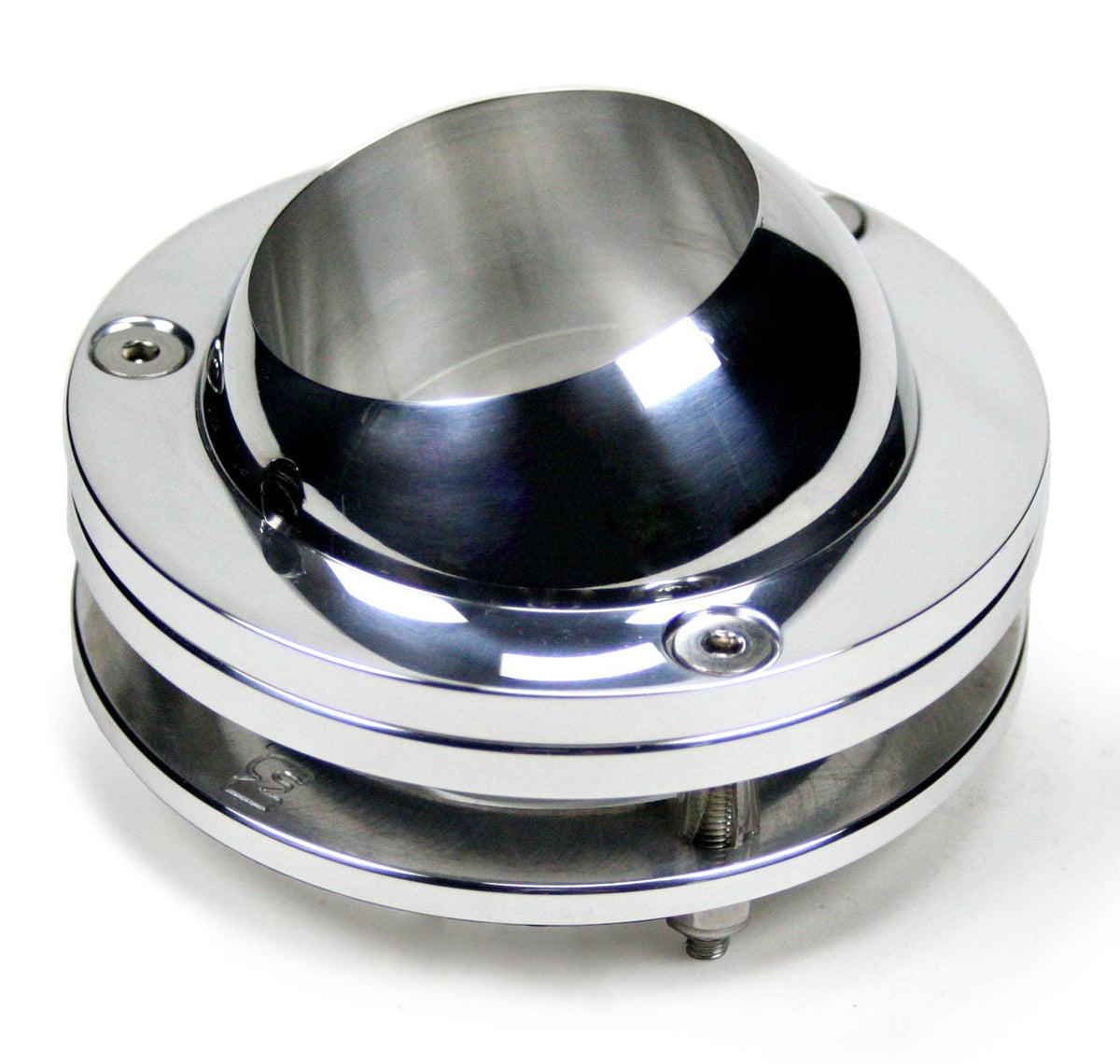 Ididit Steering 2401550040 2    Polished Aluminum Chrome Swivel Ball Floor Mount