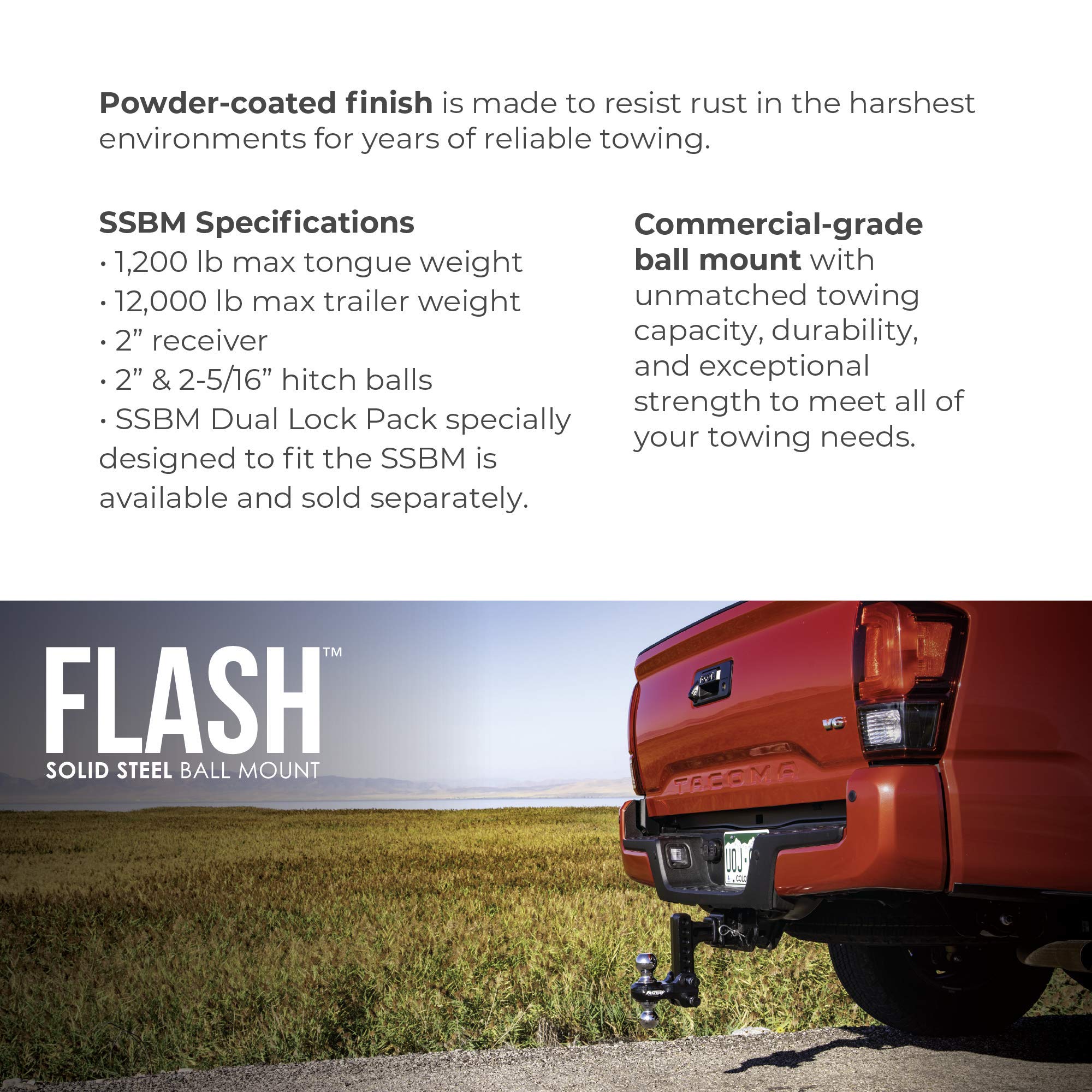 Equalizer Fastway Flash Solid Steel 49-00-5625 Adjustable Steel Ball Mount With 6 Inch Drop, 2.5 Inch Shank, And Chrome Plated B