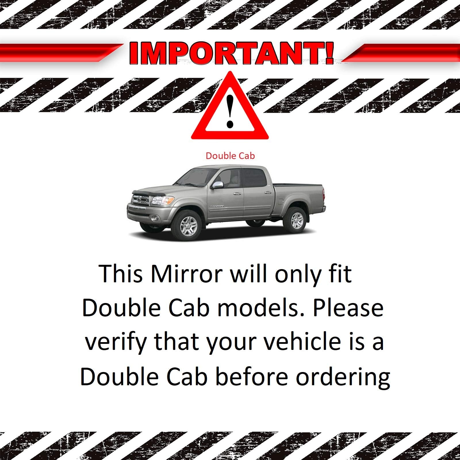 Trq Right Mirror Without Heat With Chrome Cover Passenger Side Compatible With 2003-2006 Toyota Tundra Crew Cab To1321228