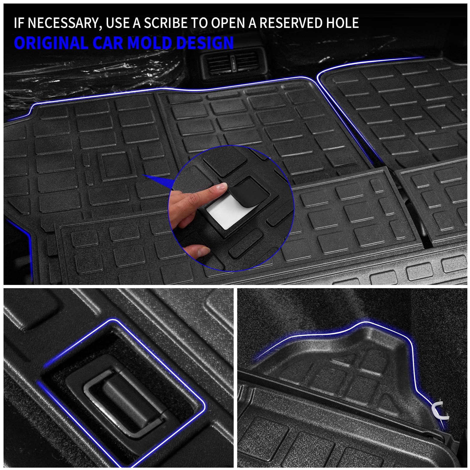 Rongtaod Cargo Mat Compatible With 2023 2024 2025 Honda Crv Trunk Mat Cargo Liner Tpe All Weather Back Seat Cover Protector Cr-V