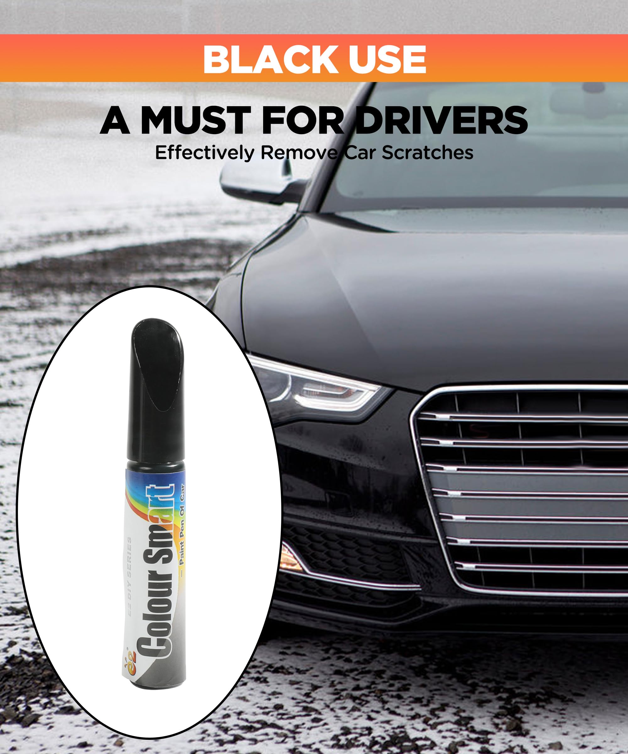 AOCISKA Car Scratch Remover Pen - Paint Touch Up and Repair Accessory for Auto Body - Pro Mending Tool (Black)