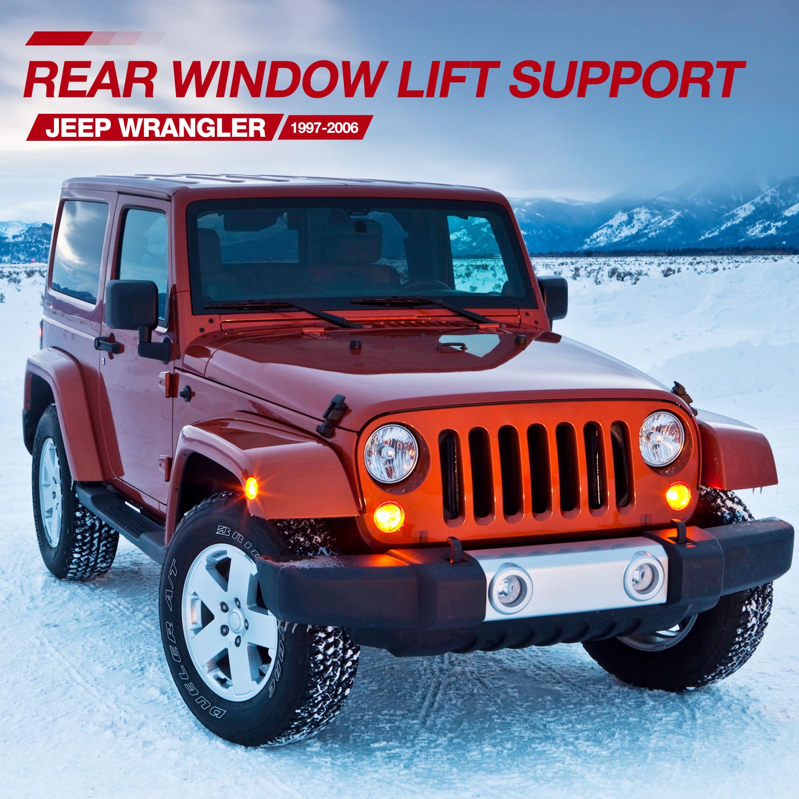2 Rear Window Glass Lift Supports Springs Struts Shocks 4249 For Jeep Wrangler 1997 1998 1999 2000 2001 2002 2003 2004 2005 2006
