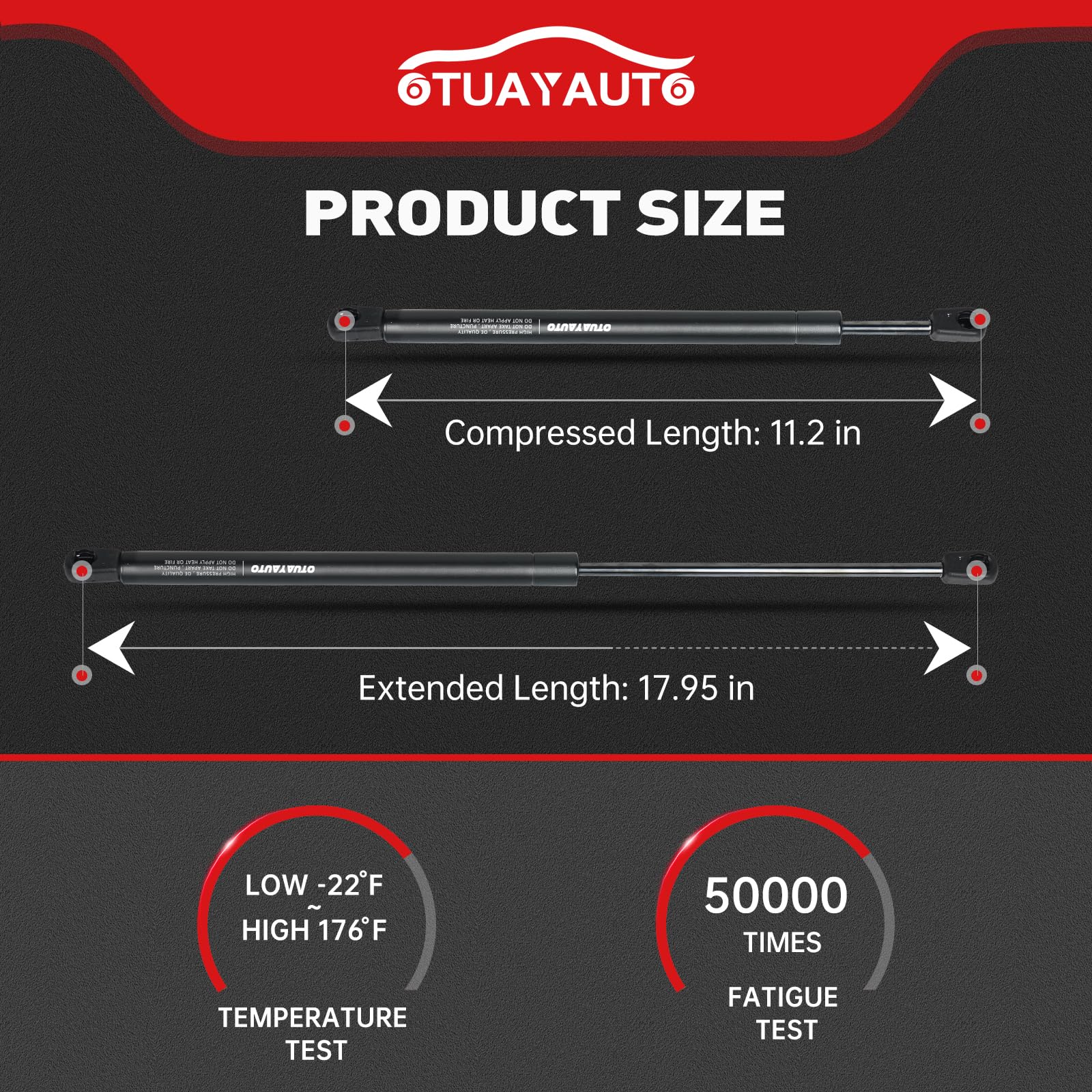 OTUAYAUTO Hood Struts for 2003-2009 Lexus GX470 & Toyota 4Runner, OEM # SG329055, Pack of 2, Durable Lift Support Shock