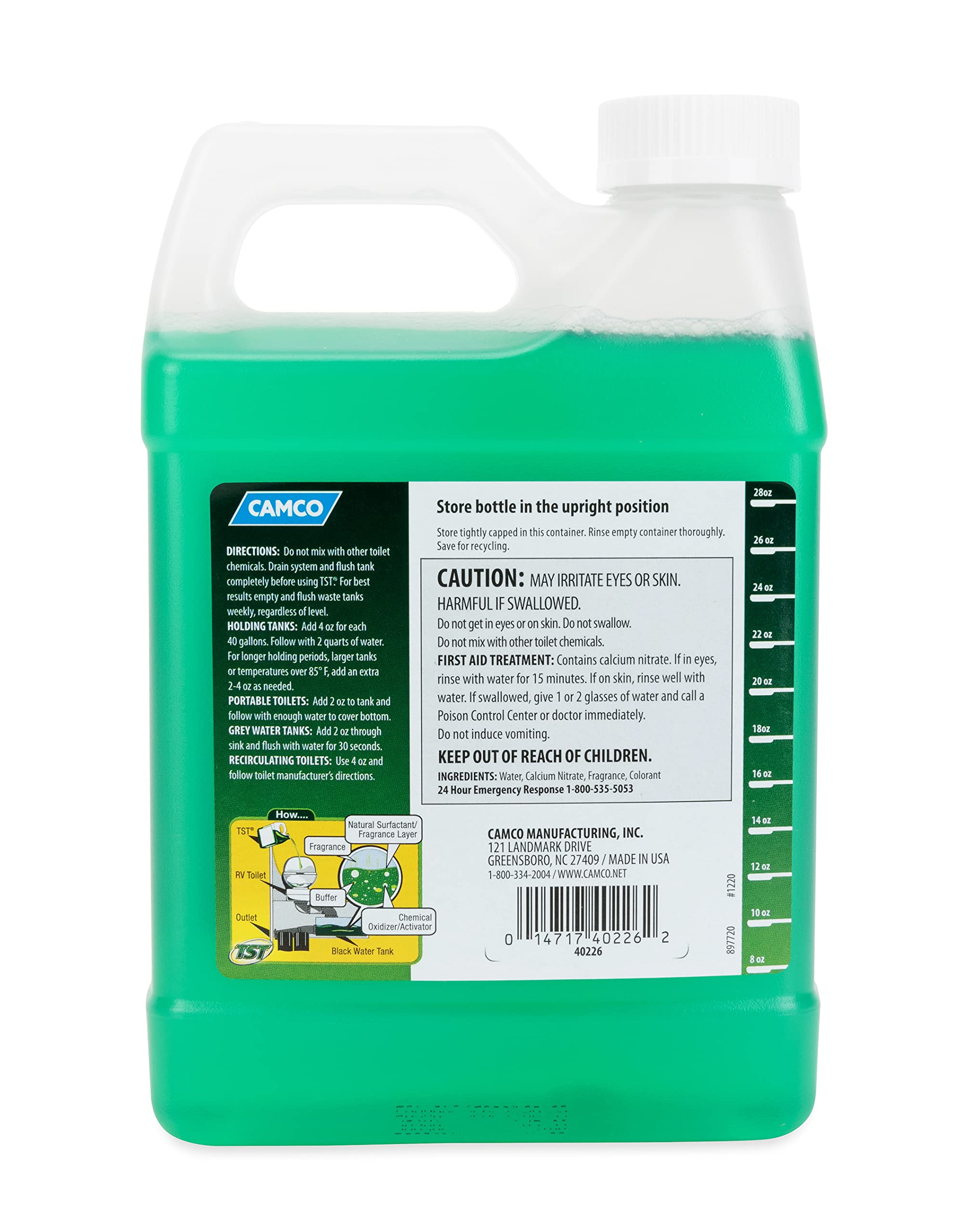 Camco TST Ultra-Concentrated, TST Green (40226), 32 oz