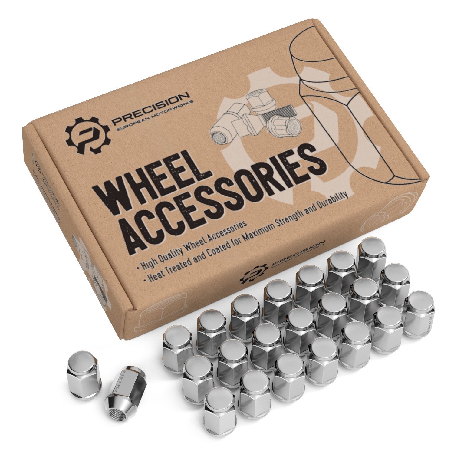 StanceMagic 23pcs Bulge Closed End Lug Nuts - 1/2x20 Threads, Cone Seat, 3/4 19mm Hex - Compatible with Jeep Wrangler TJ JK Cher