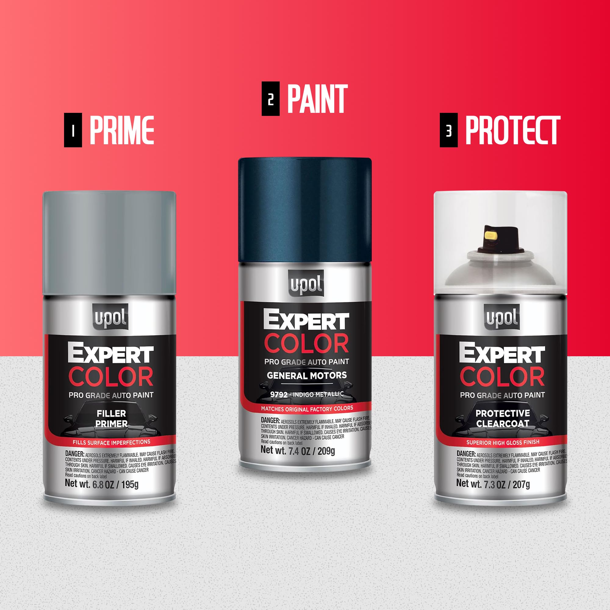 U-POL Expert Color, For General Motors 8624, Automotive Spray Paint, Professional Grade, Easy-To-Use, Olympic White