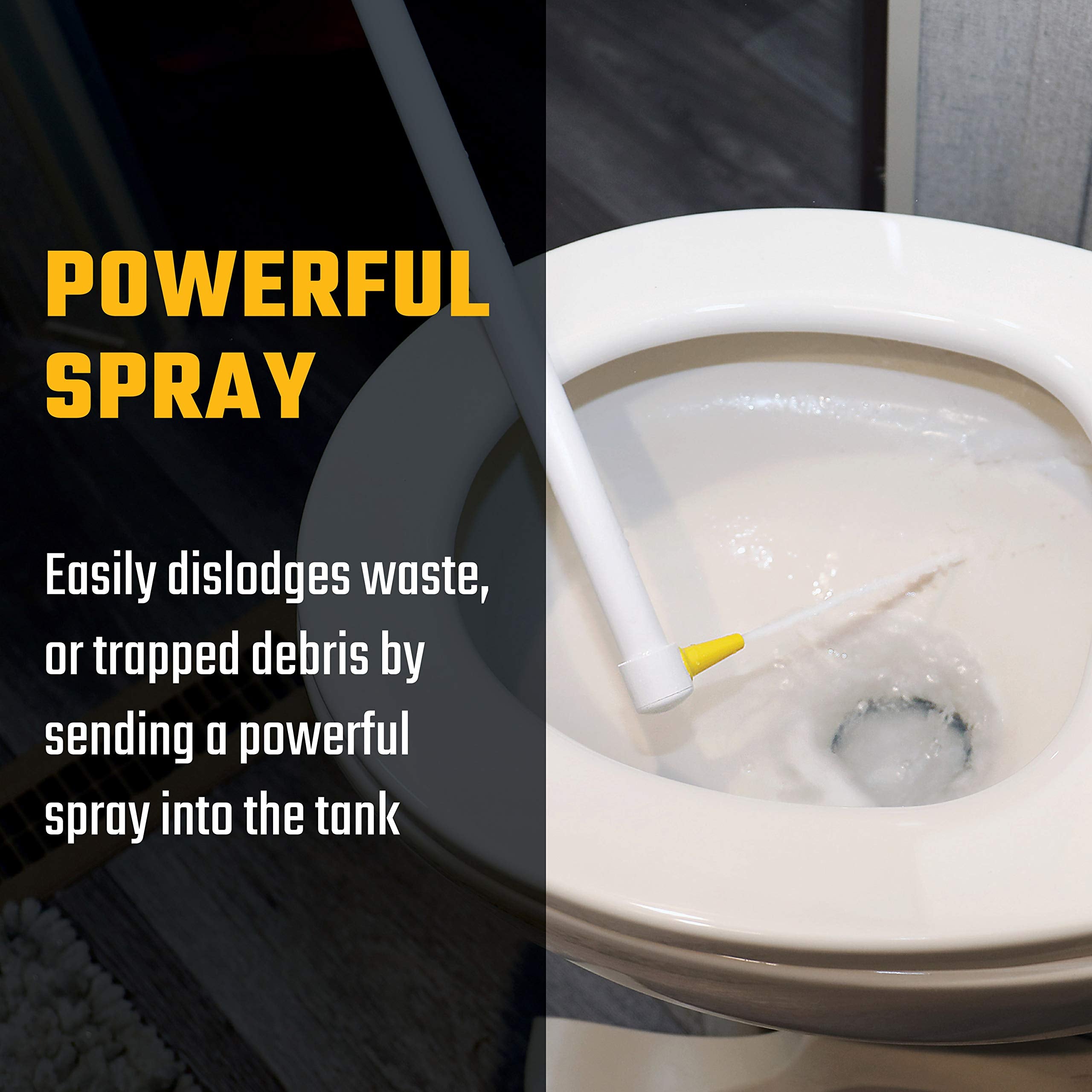 Valterra A01-0184Vp Master Blaster Rv Tank Cleaning Wand With Power Nozzle , White