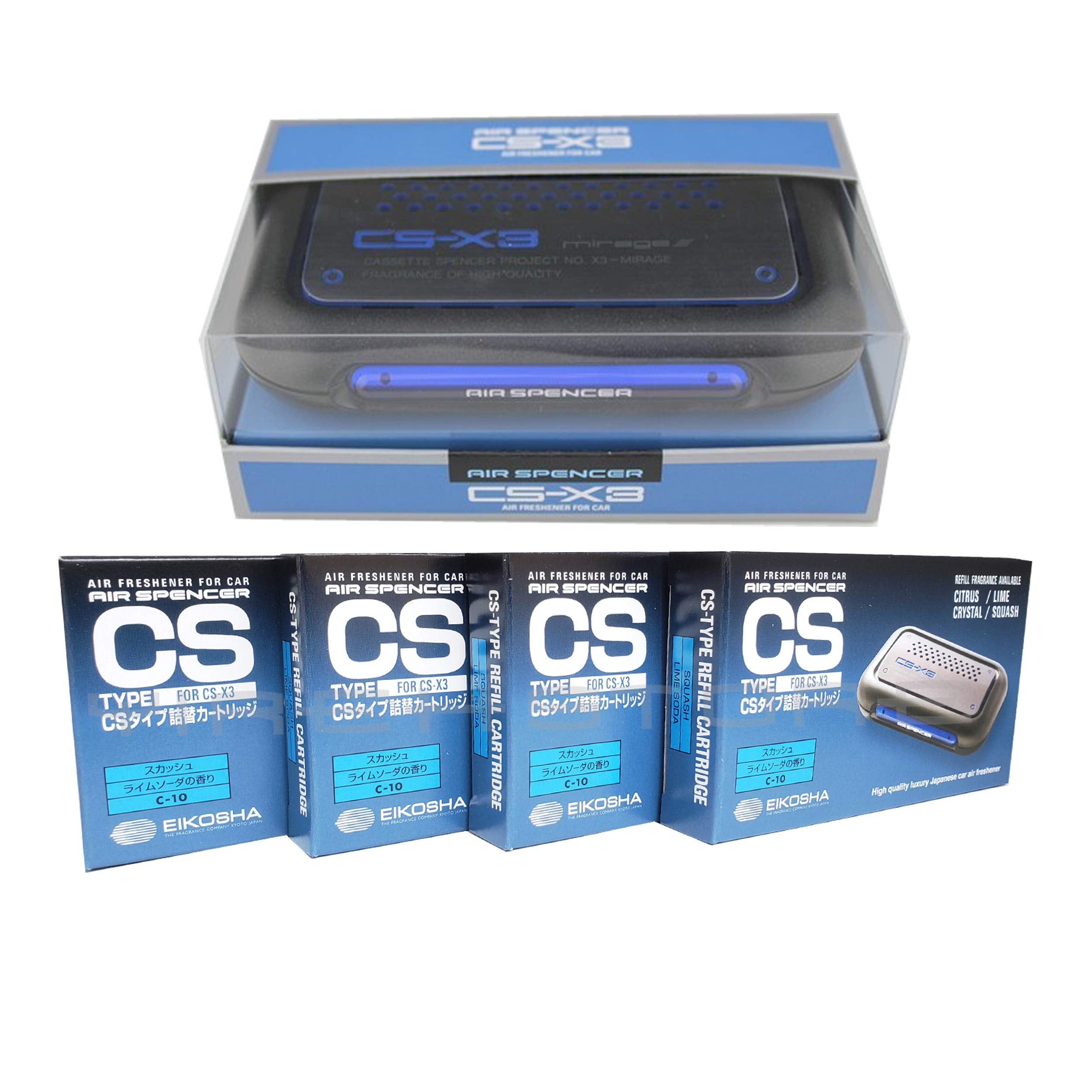 Csx3 Squash Scent 1 Unit And 4 Refill Cartridges Cs-X3 Bundle Car Air Freshener