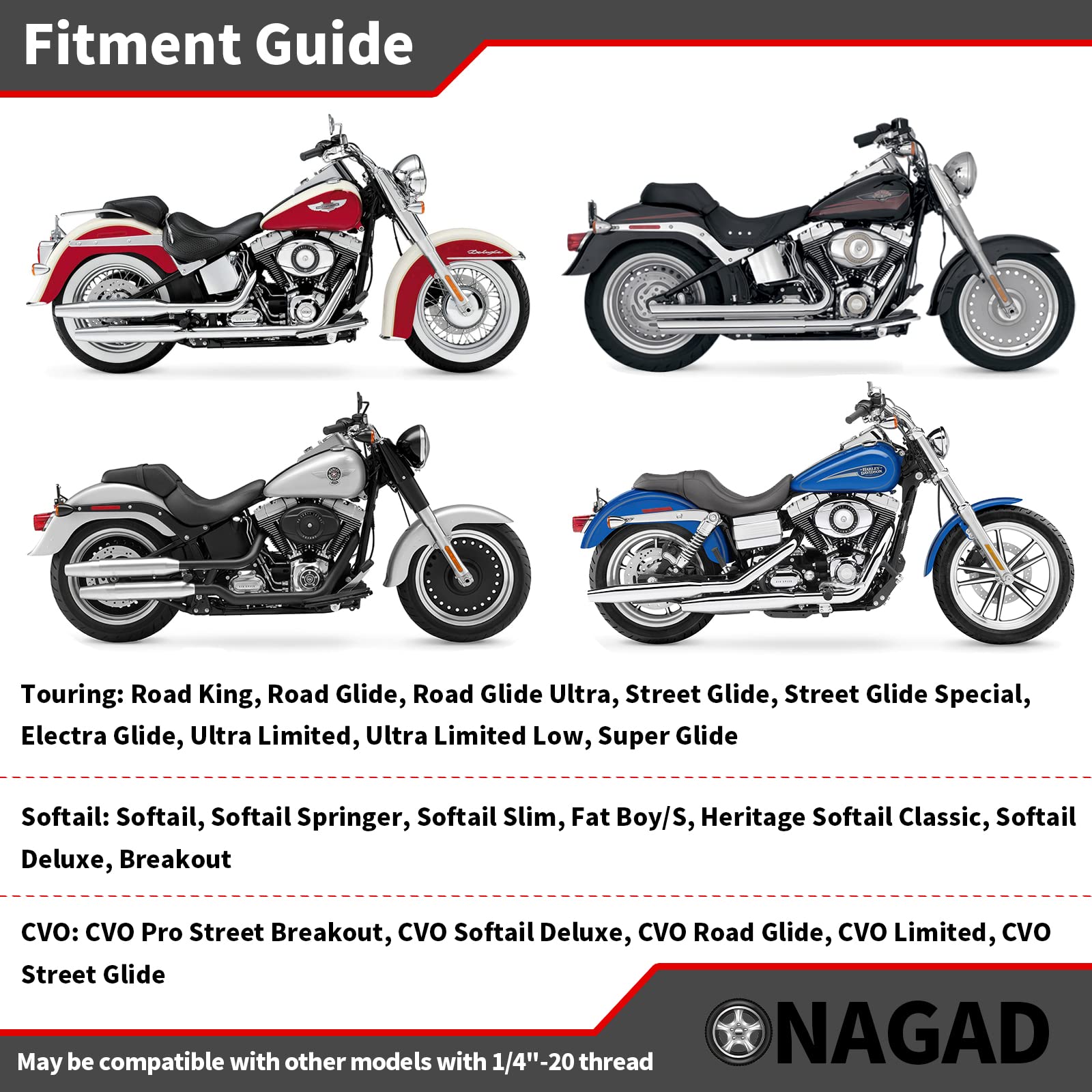 Solo Seat Mounting Nuts For Harley Davidson Touring Softail, Harley Seat Mount Fastener Hardware, Harley Solo Seat Nuts (Pack Of 2, Black)