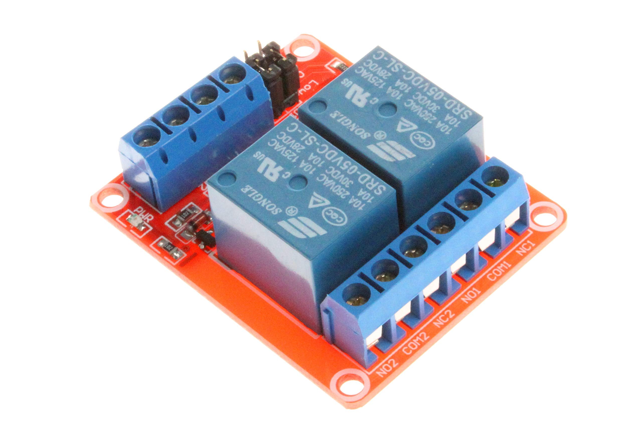 Noyito 9V 2-Channel Relay Module High Low Level Trigger With Optocoupler Isolation Relay Load Ac 0-250V 10A Dc 0-30V 10A Circuit