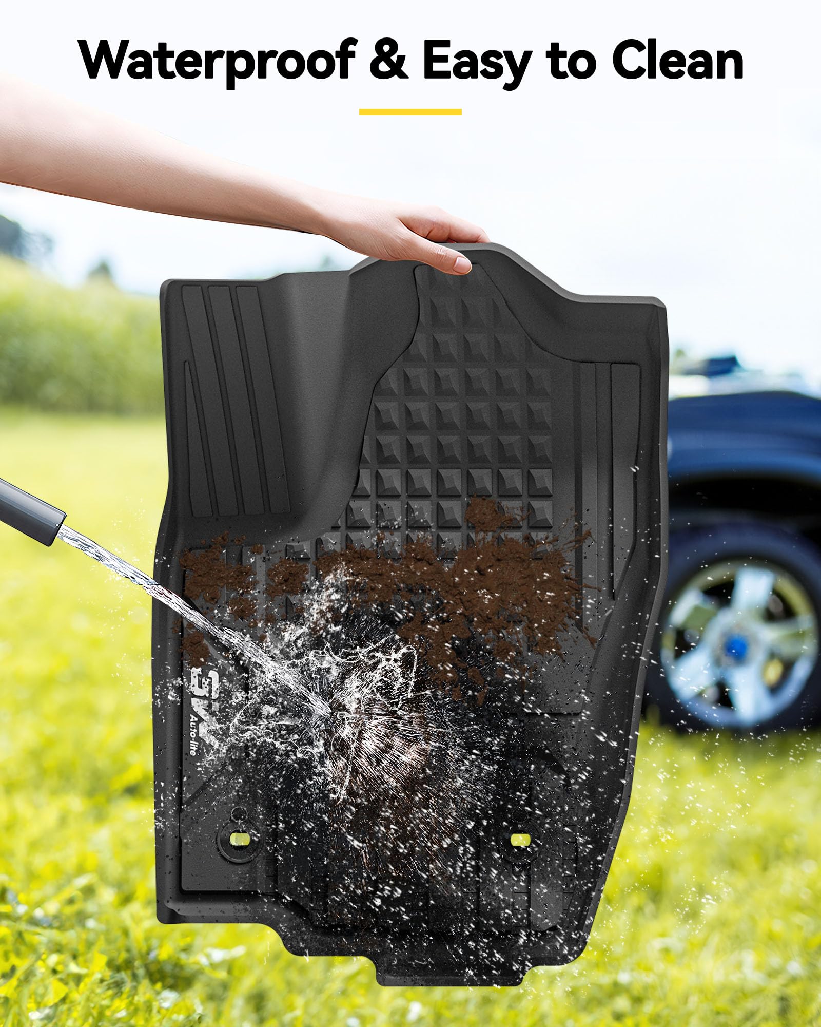 3W Floor Mats & Cargo Liner For 2024 2025 Toyota Land Cruiser Prado & Lexus Gx550(With Coolbox), Tpe Custom Fit Floor Liner & Tr