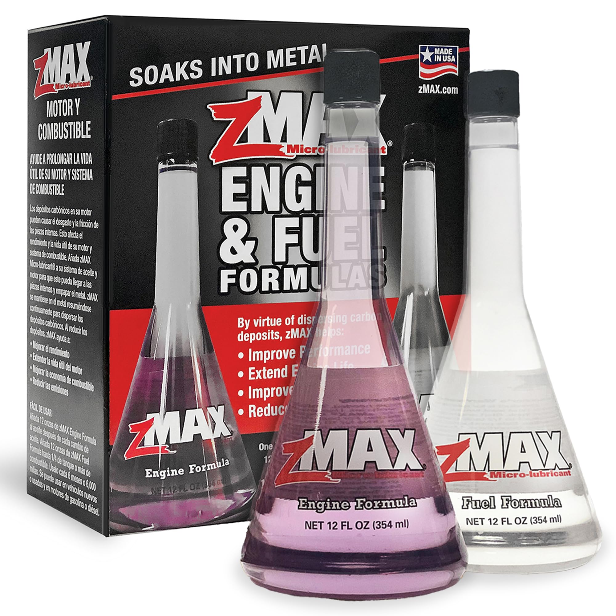 Zmax 51-011 - Engine & Fuel Formula Kit - Easy To Use - Reduces Carbon Build-Up & Lubricates Metal Extending Life Of Car Or Truc