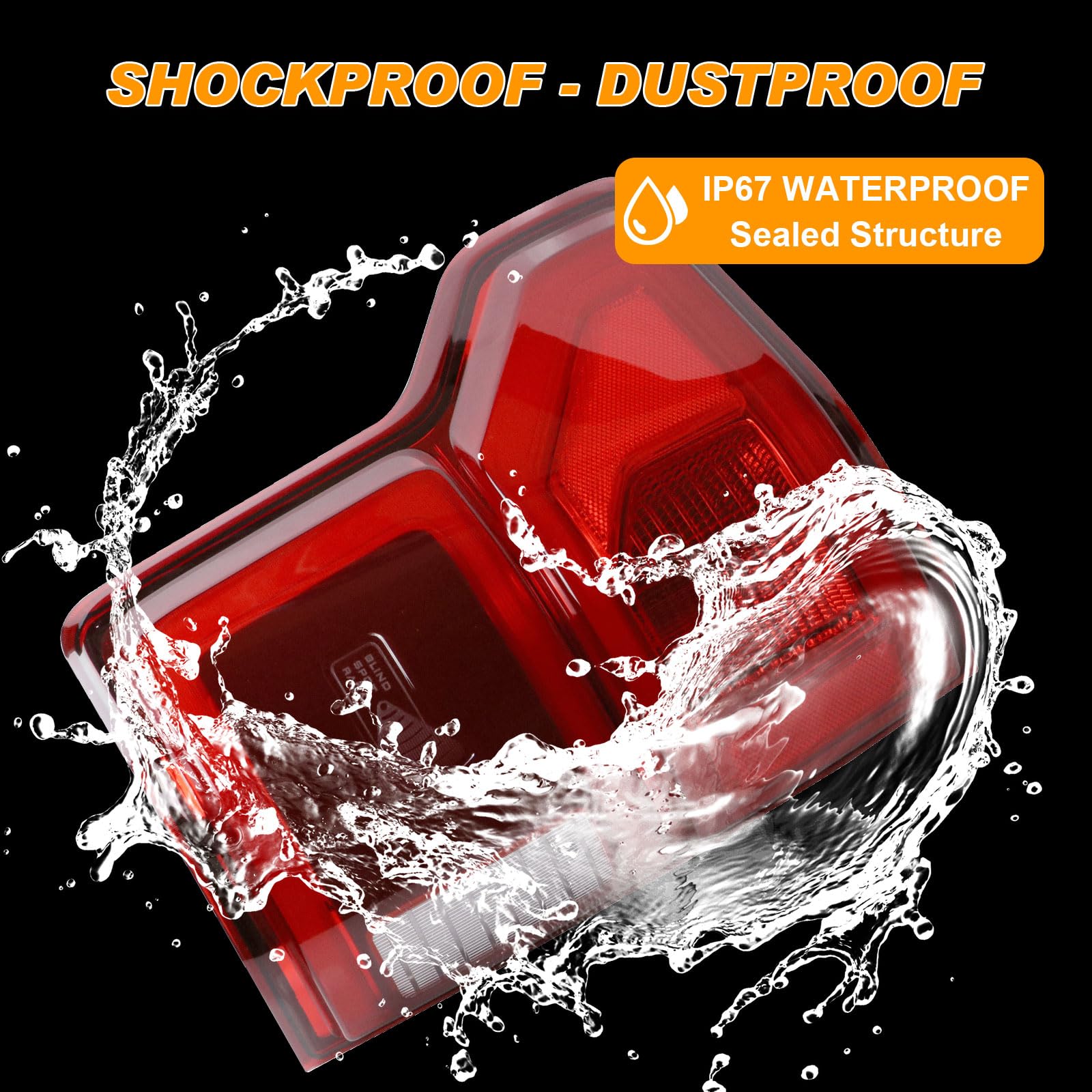 Nakuuly Led Tail Lights With Blind Spot Compatible With Ford F150 2018 2019 2020 Left Driver Side Taillight Rear Brake Lamp Sign