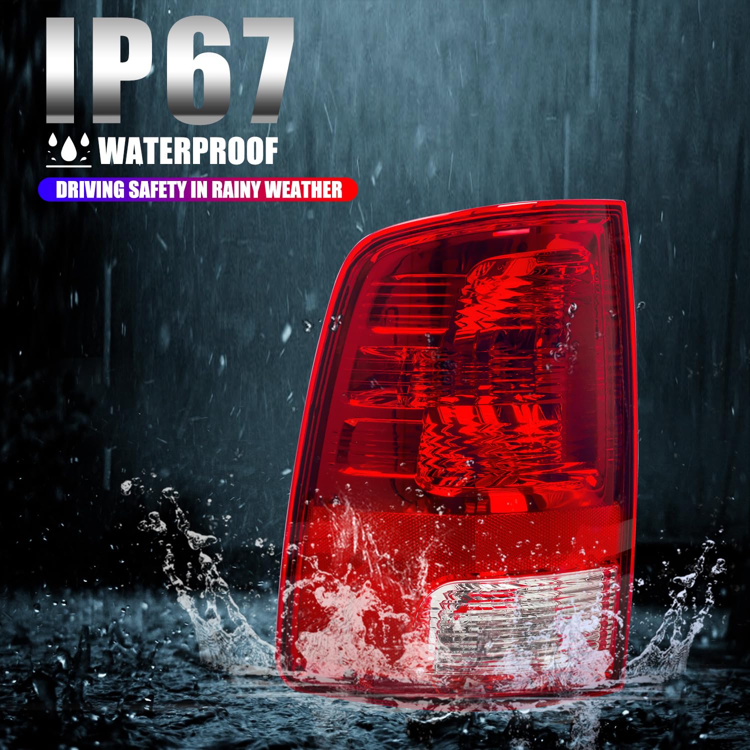 Ransoto Tail Lights Compatible With 2009-2018 Dodge Ram 1500 2500 3500 Rear Taillight Brake Lamp With Bulb Driver And Passenger