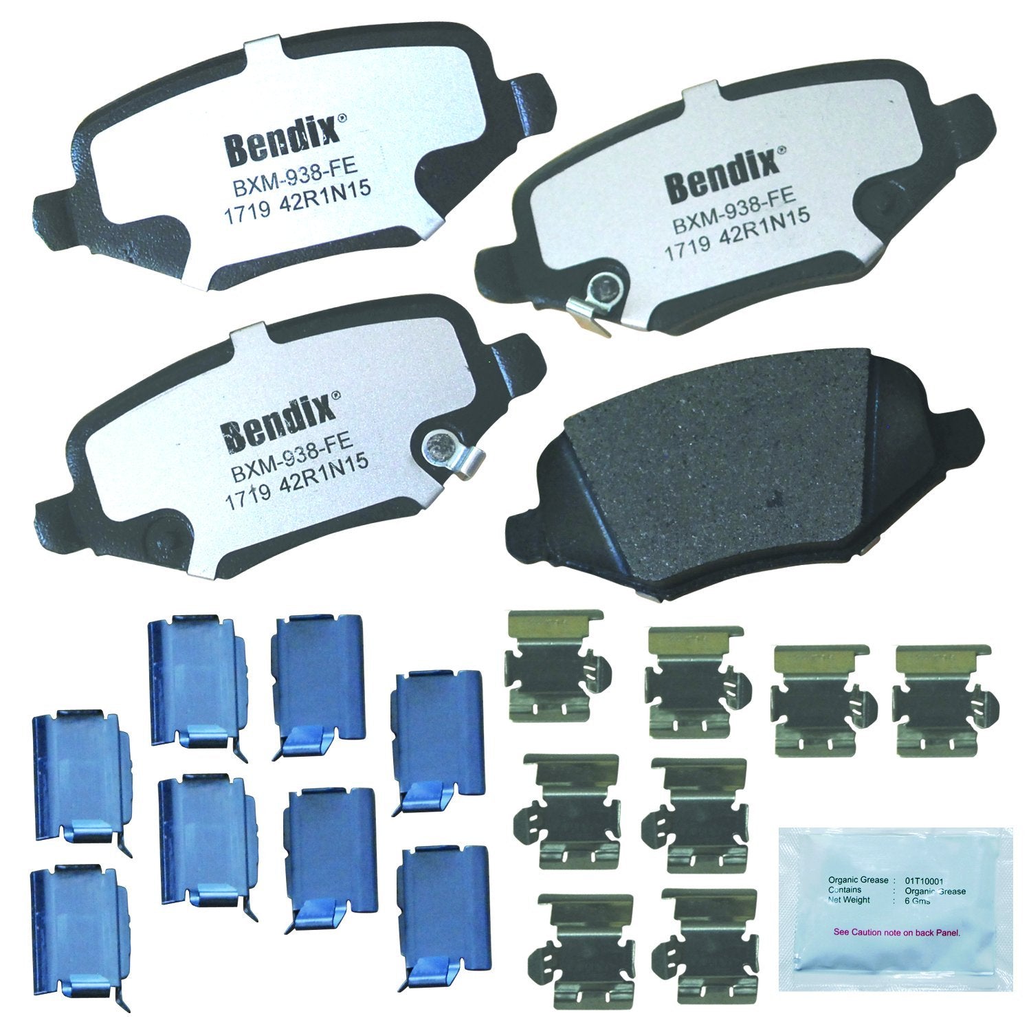 Bendix Fleet Metlok Mkd1719Fm Semi-Metallic Rear Brake Pads For Chrysler Town & Country 2016-2012, Dodge Grand Caravan 2016-2012