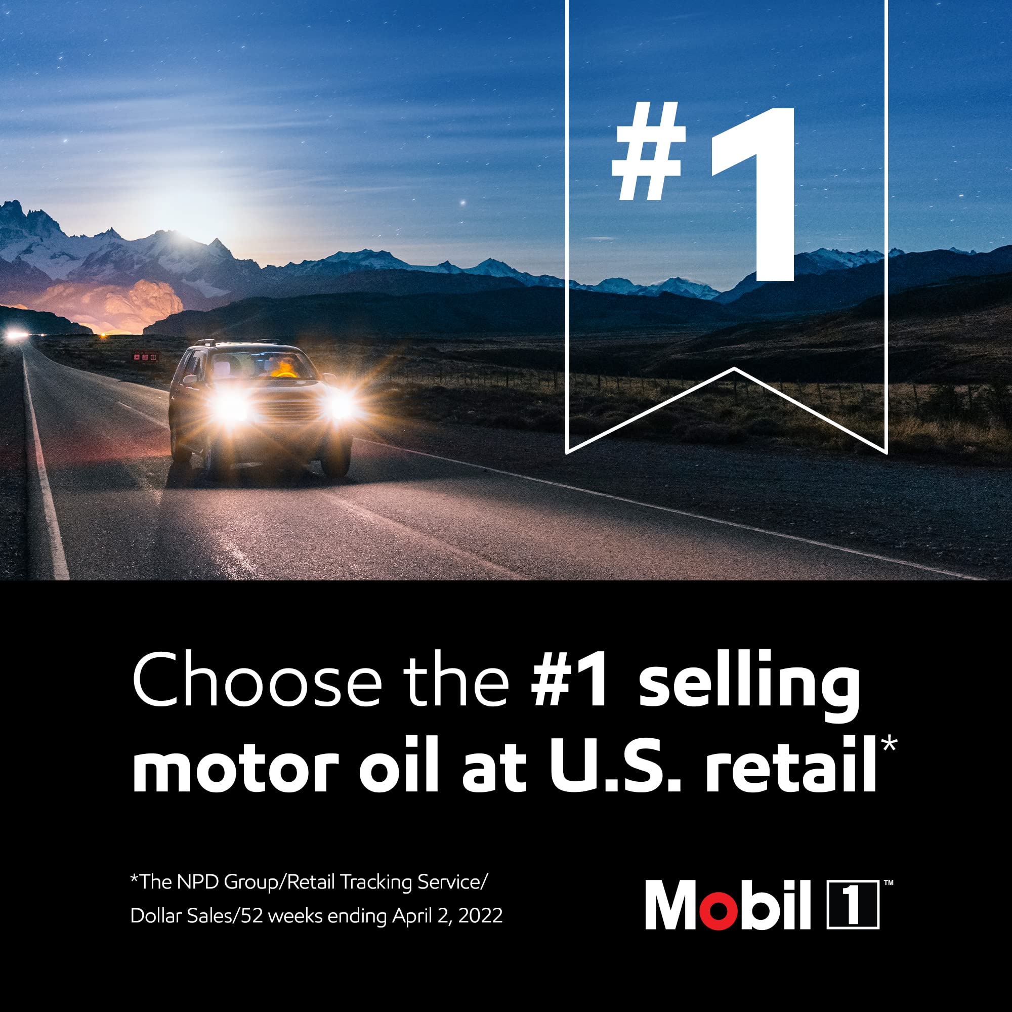 Mobil 1 Advanced Full Synthetic Motor Oil 5W-30, 5 Quart