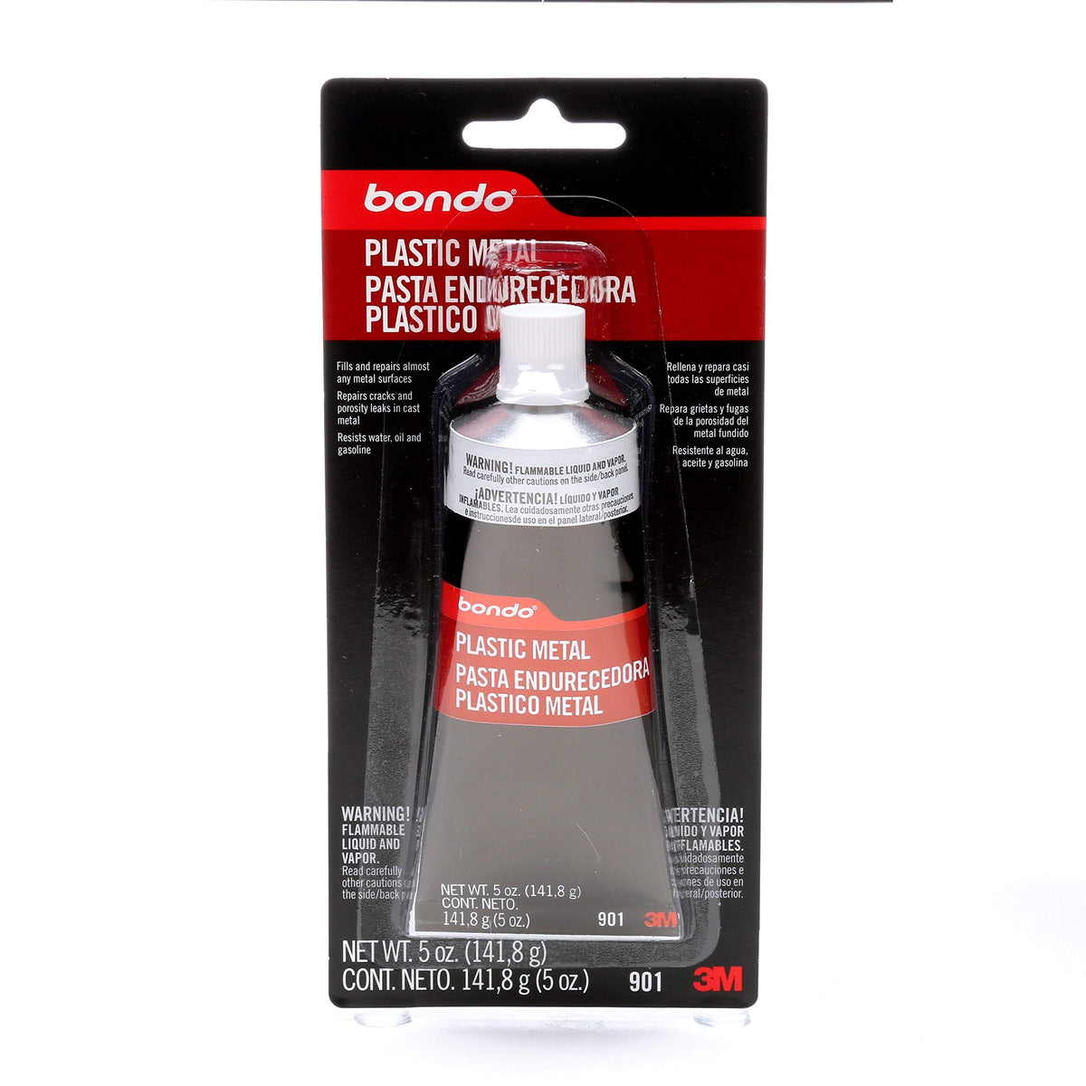 Bondo Plastic Metal, Seals & Fills Almost Any Metal Surface For Durability & Longevity, 5 Oz.
