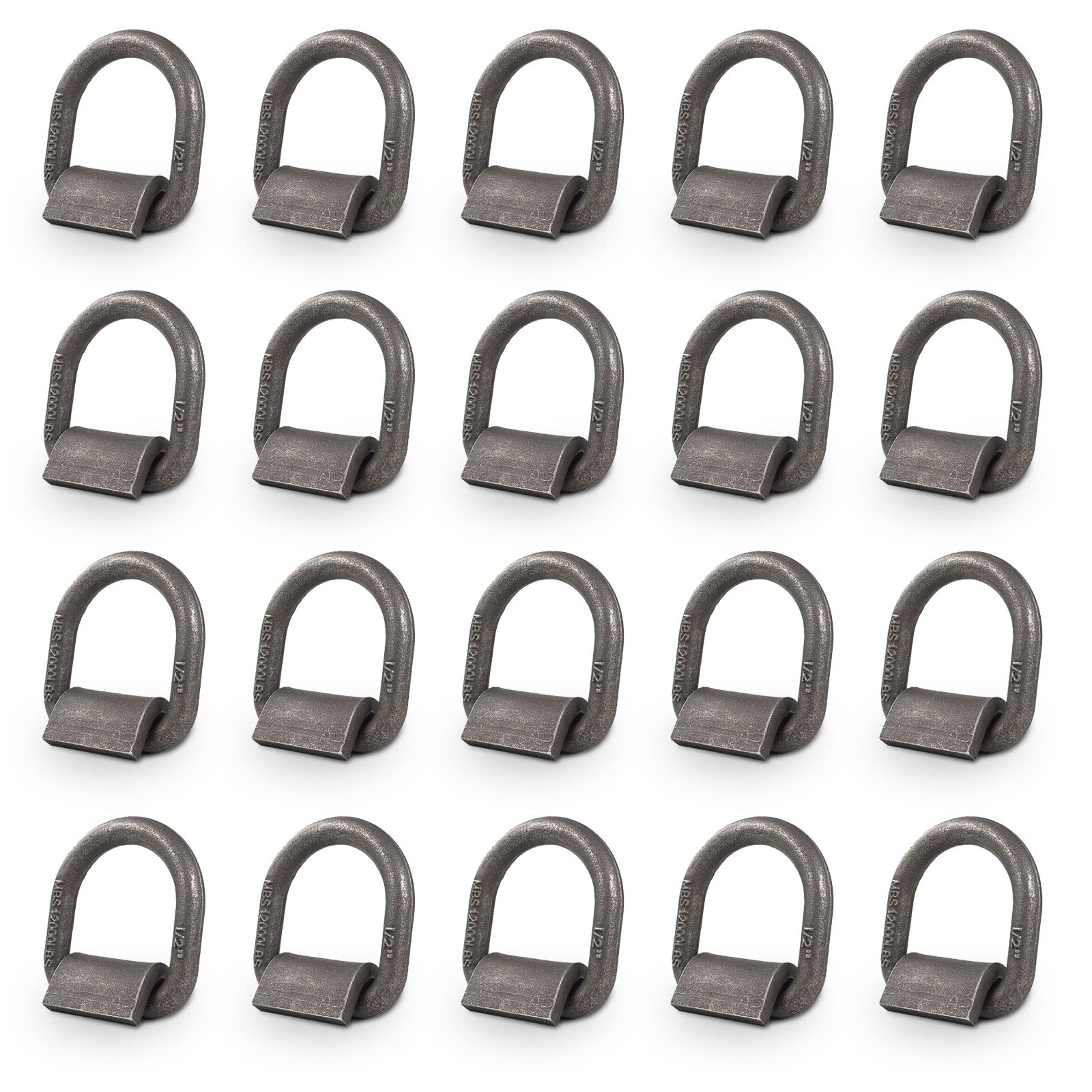 AYMMIC 1/2'' Heavy Duty Weld-On Forged D Ring with MBS:12,000 lbs, D-Ring Tie Down Anchor with Weld On Anchor Points for Trailer