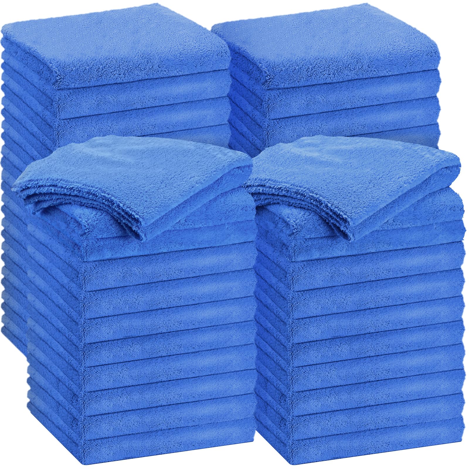 Shimeyao 30 Pcs 12 x 16 Inch Edgeless Microfiber Plush Towels for Cars Detailing Drying Wash Polishing Absorbent Cleaning Cloths