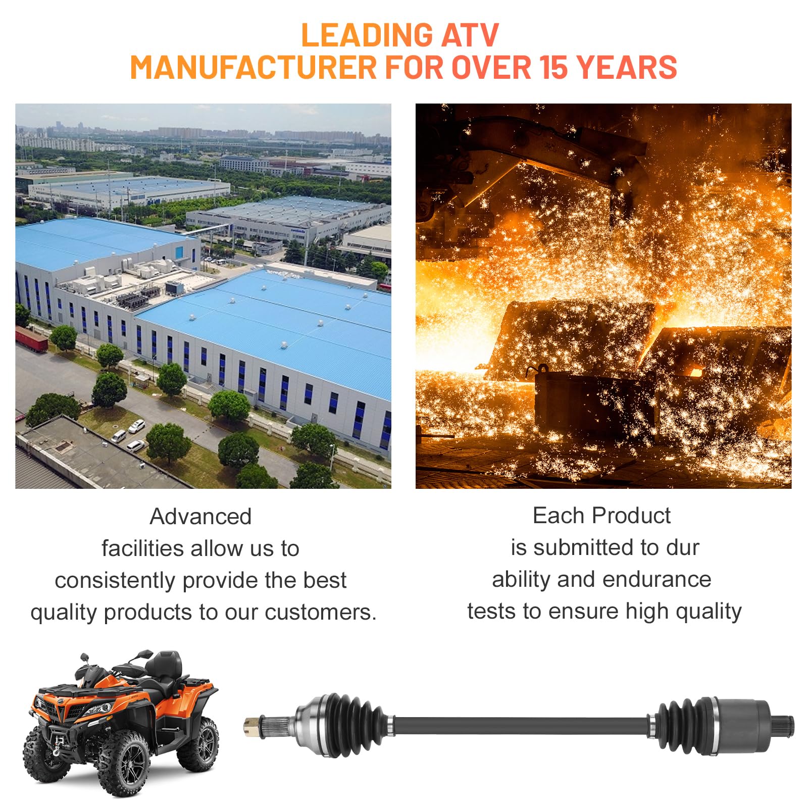 Rear Cv Axle Shaft For Polaris Rzr Xp/Xp4 1000 2014 2015 2016 2017 2018 2019 2020 2021 2022 1333718 1333858 1334189-1 Pair Left