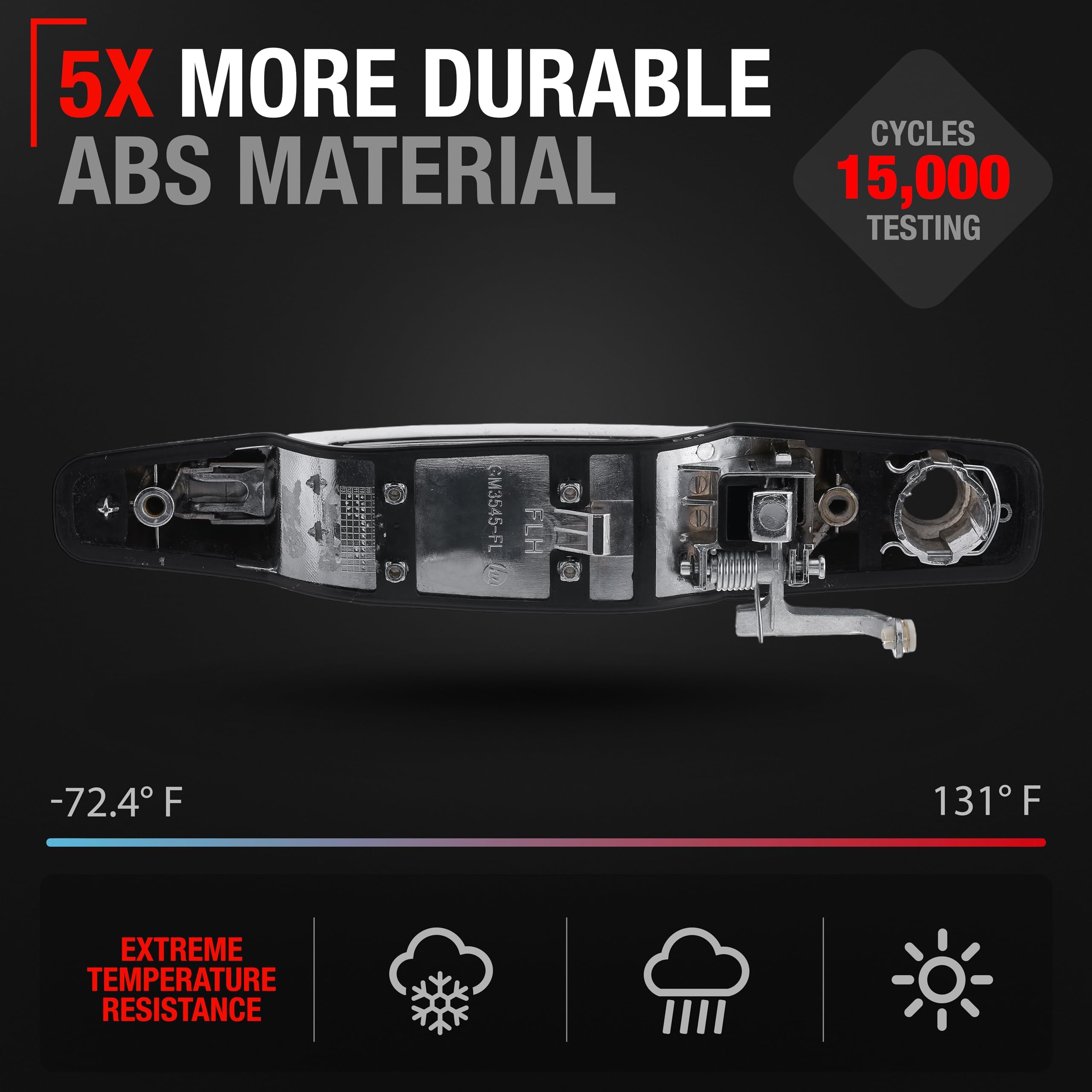 Exterior Front Driver Door Handle - Compatible With 2007-2013 Chevrolet Avalanche, 07-14 Silverado 1500, 2500, 3500, Suburban, T