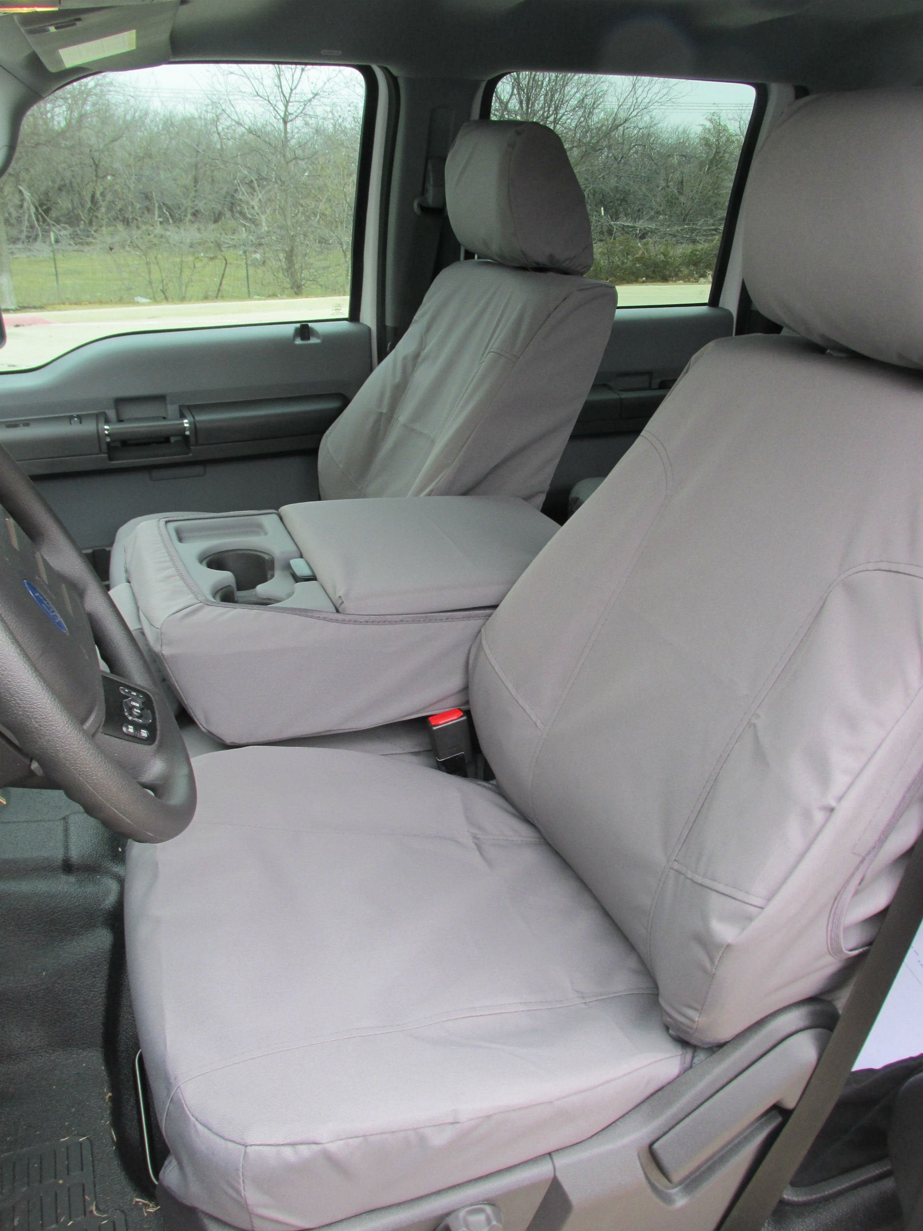 Durafit Seat Covers F486 C8 2014 Ford F150 -XLT and Lariat | Front 40/20/40 Split Seat with Opening Center Console | Fits 2015-2