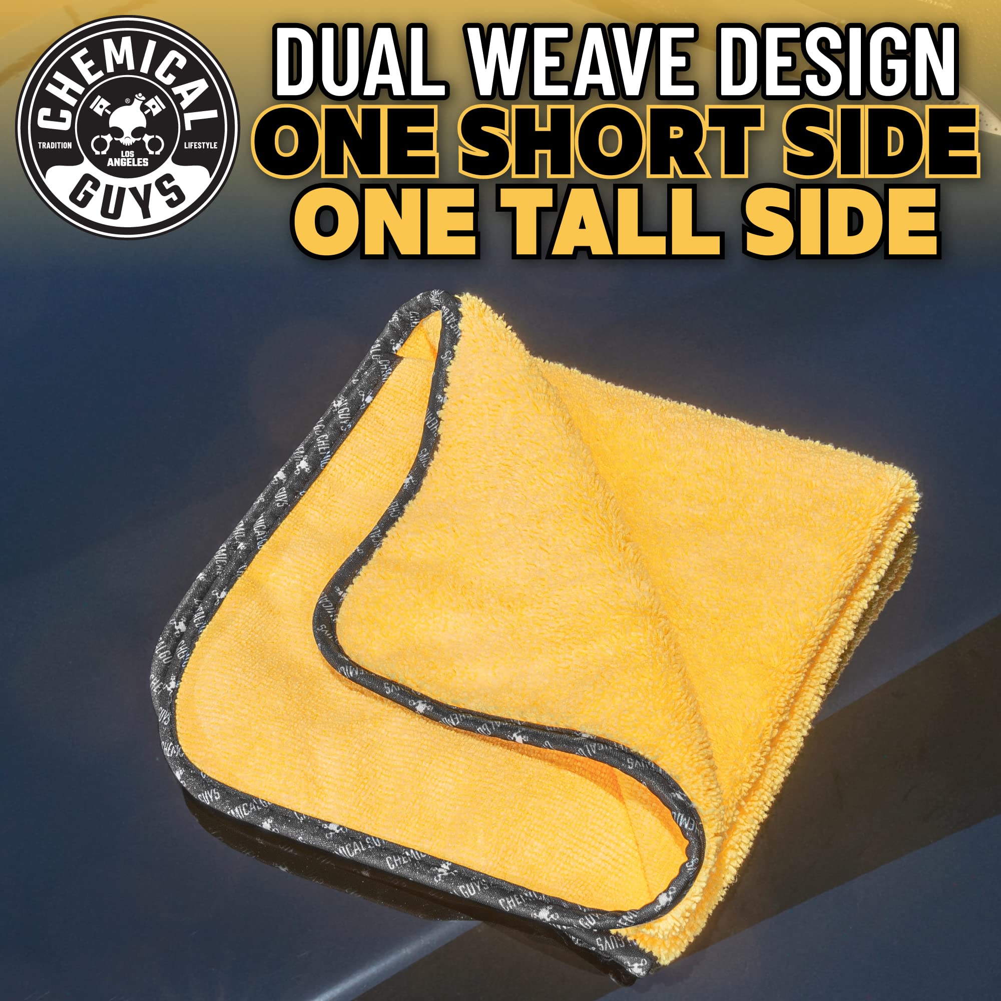 Chemical Guys MIC_506_12 Professional Grade Premium Microfiber Towels, Gold (16 Inch x 16 Inch) (Pack of 12) - Safe for Car Wash