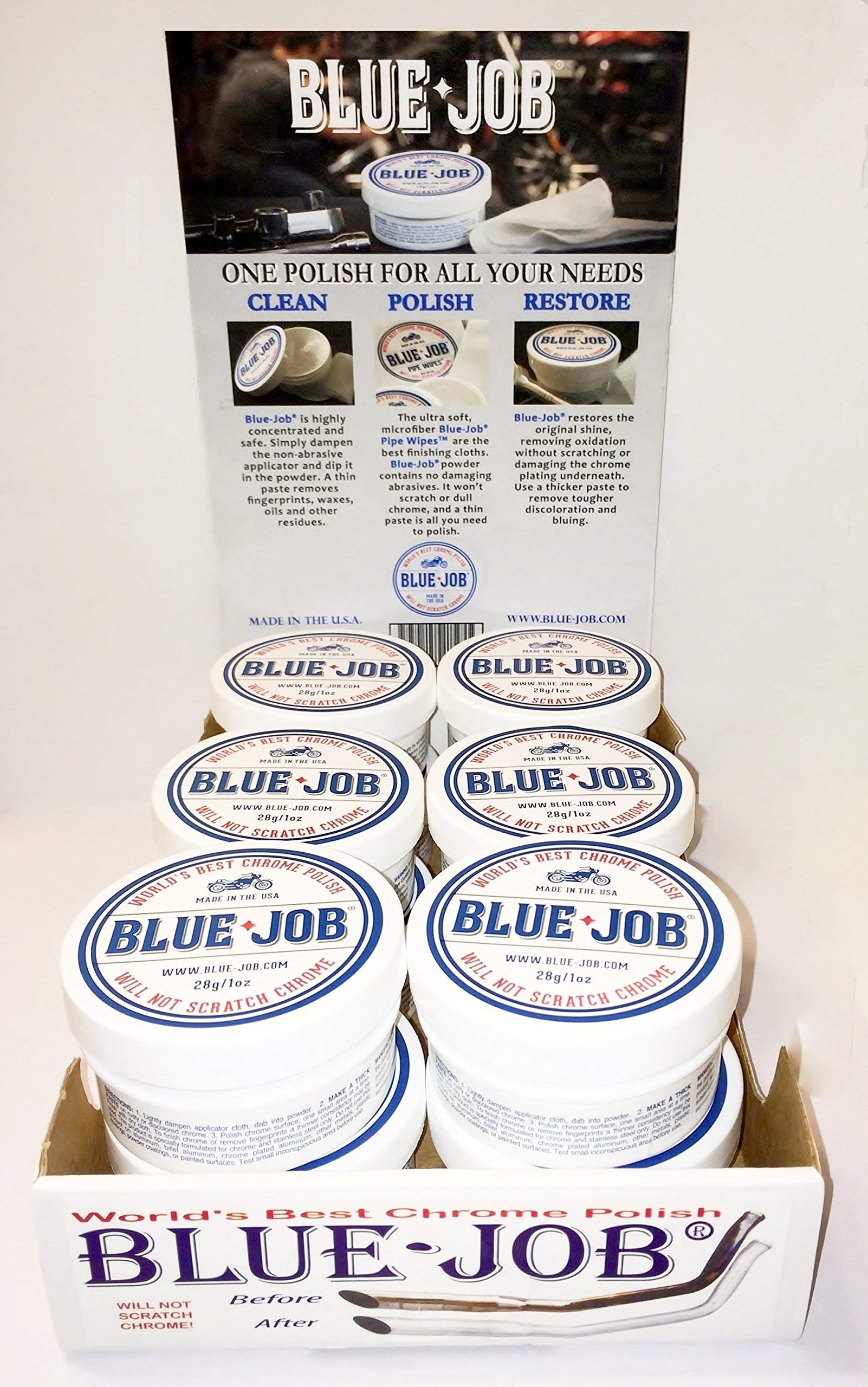 Blue-Job       Chrome Polish - Perfect For Your Motorcycle! One Polish For All Your Needs