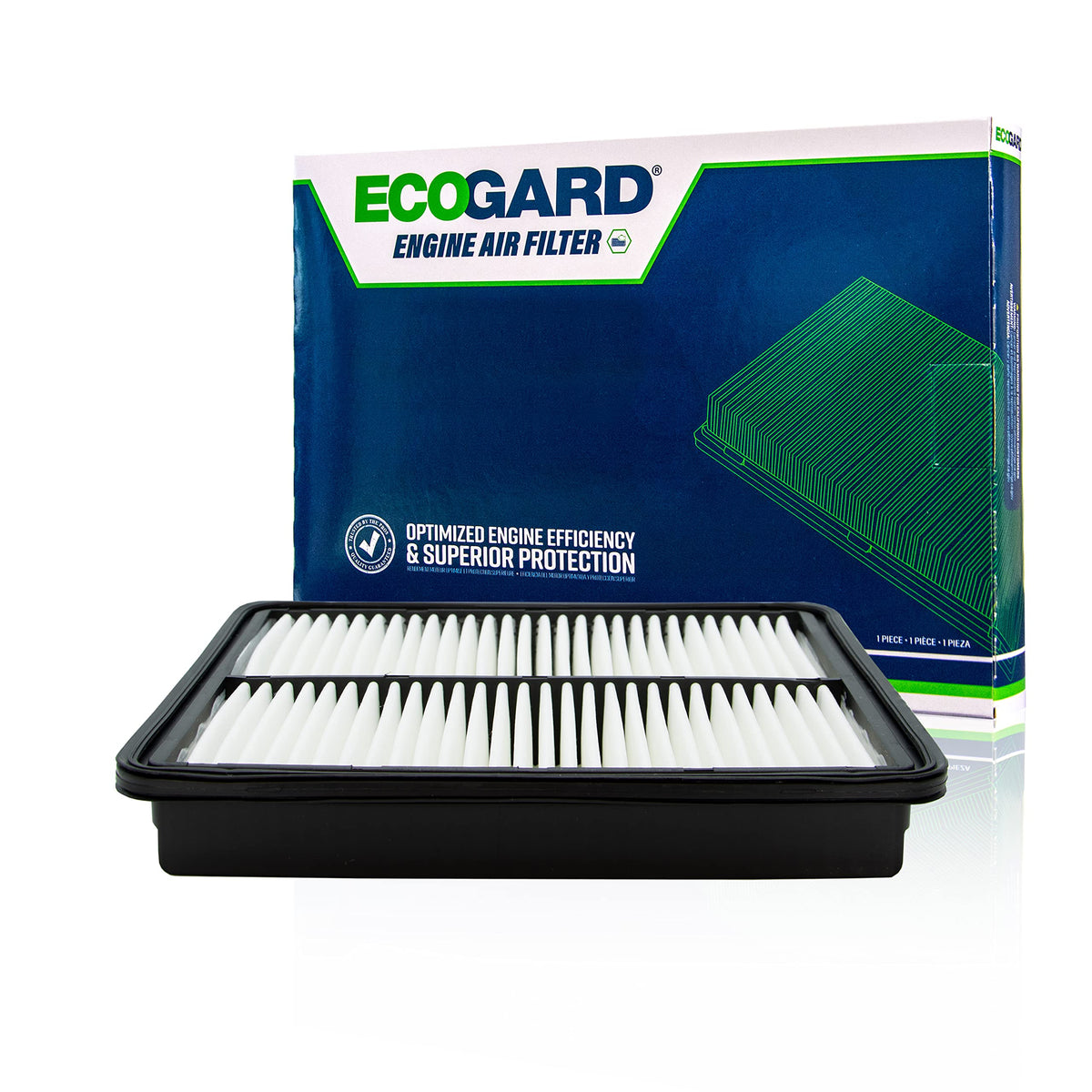 Ecogard Xa6124 Premium Engine Air Filter Fits Hyundai Sonata 2.4L 2011-2014, Santa Fe 2.4L 2010-2012, Sonata 2.0L 2011-2014, Santa Fe 3.5L 2010-2012, Azera 3.3L 2012-2017