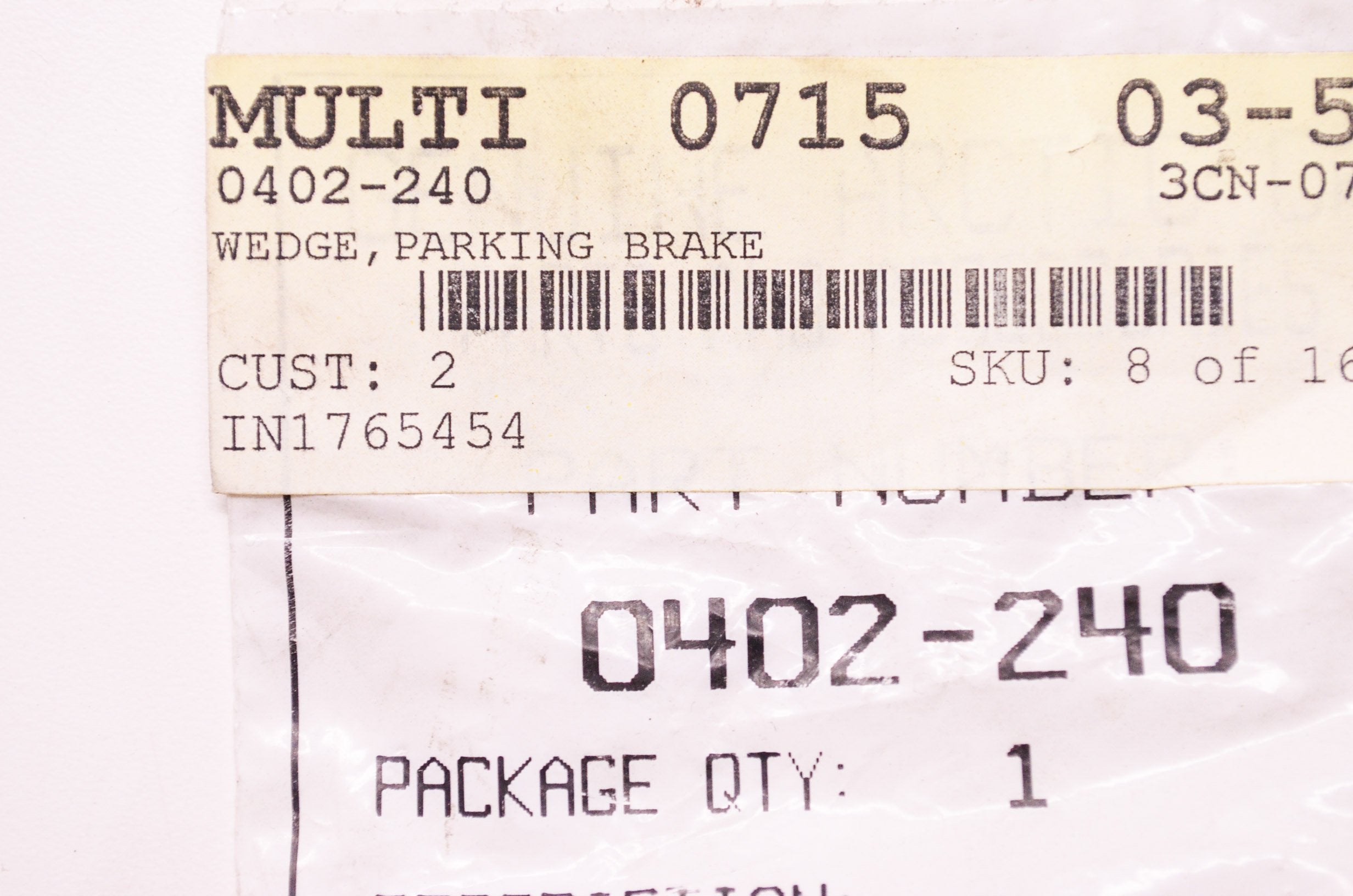 Arctic Cat R/B 1402-034 Lock Brake Lever Oem 0402-240