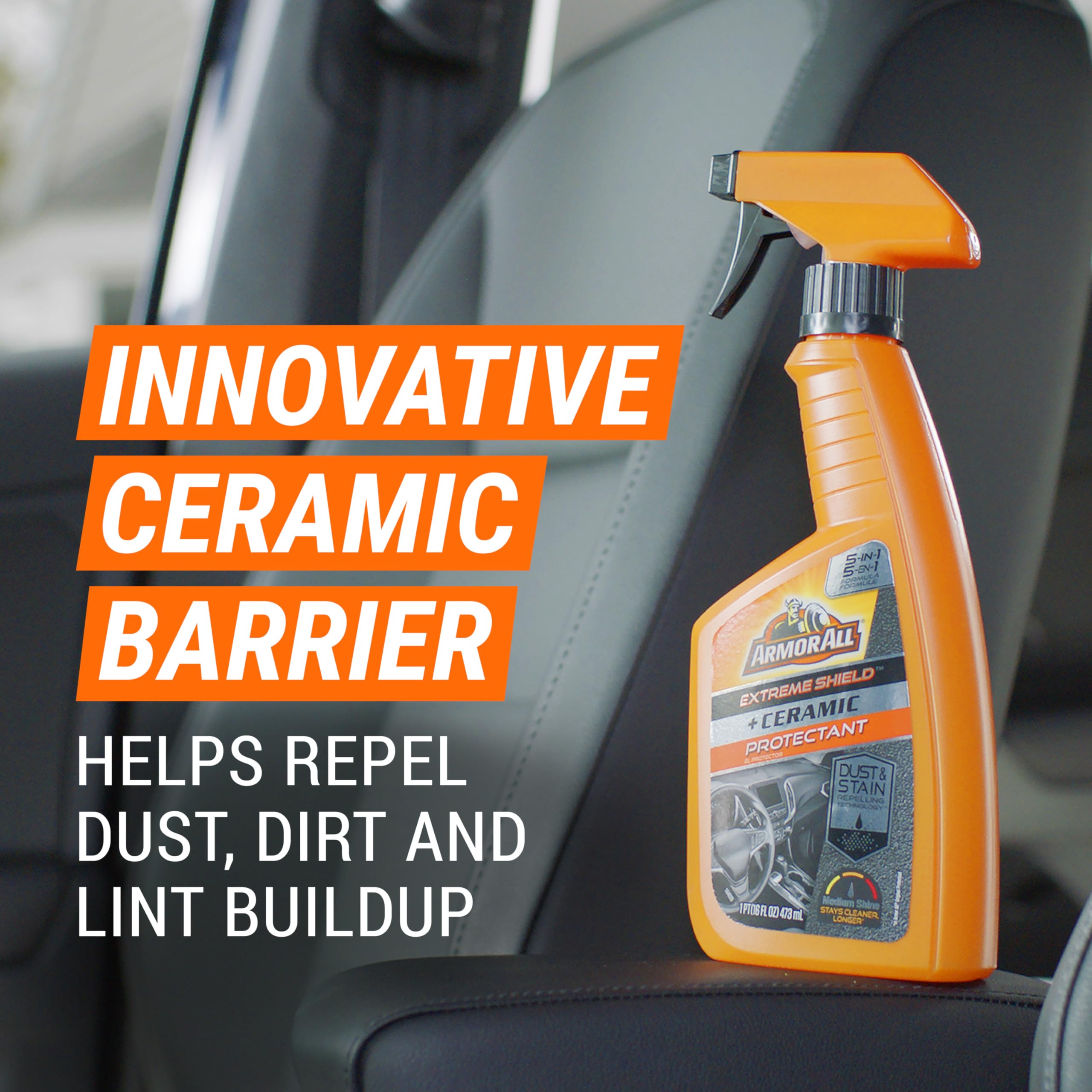 Armor All Extreme Shield Protectant Spray , Interior Car Cleaner with UV Protection Against Cracking and Fading, 16 Fl Oz