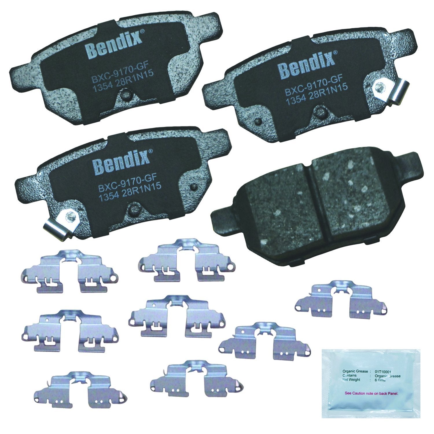 Bendix Priority1 Cfc1354 Ceramic Rear Brake Pads For Select Models Lexus Ct200H, Pontiac Vibe, Scion Tc, Xb, Suzuki Swift, Toyot