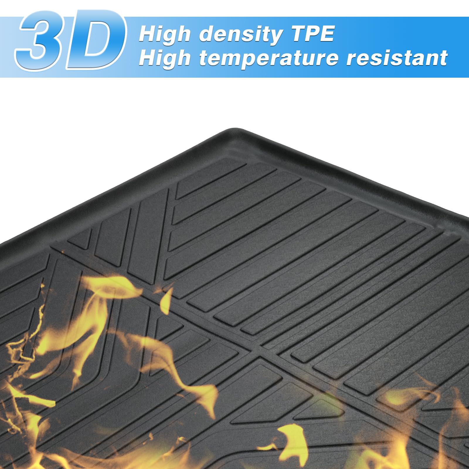 Powerty Cargo Mat Compatible For Subaru Solterra 2023 2024 2025 Accessories All Weather Cargo Liner Tpe Rear Trunk Mat