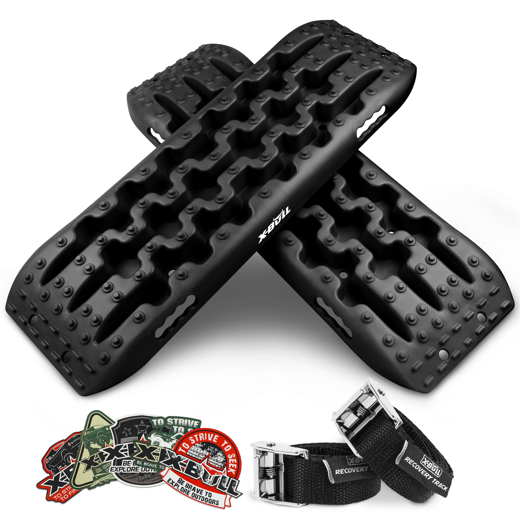 X-Bull New Recovery Traction Tracks Tire Ladder For Sand Snow Mud 4Wd(Black)