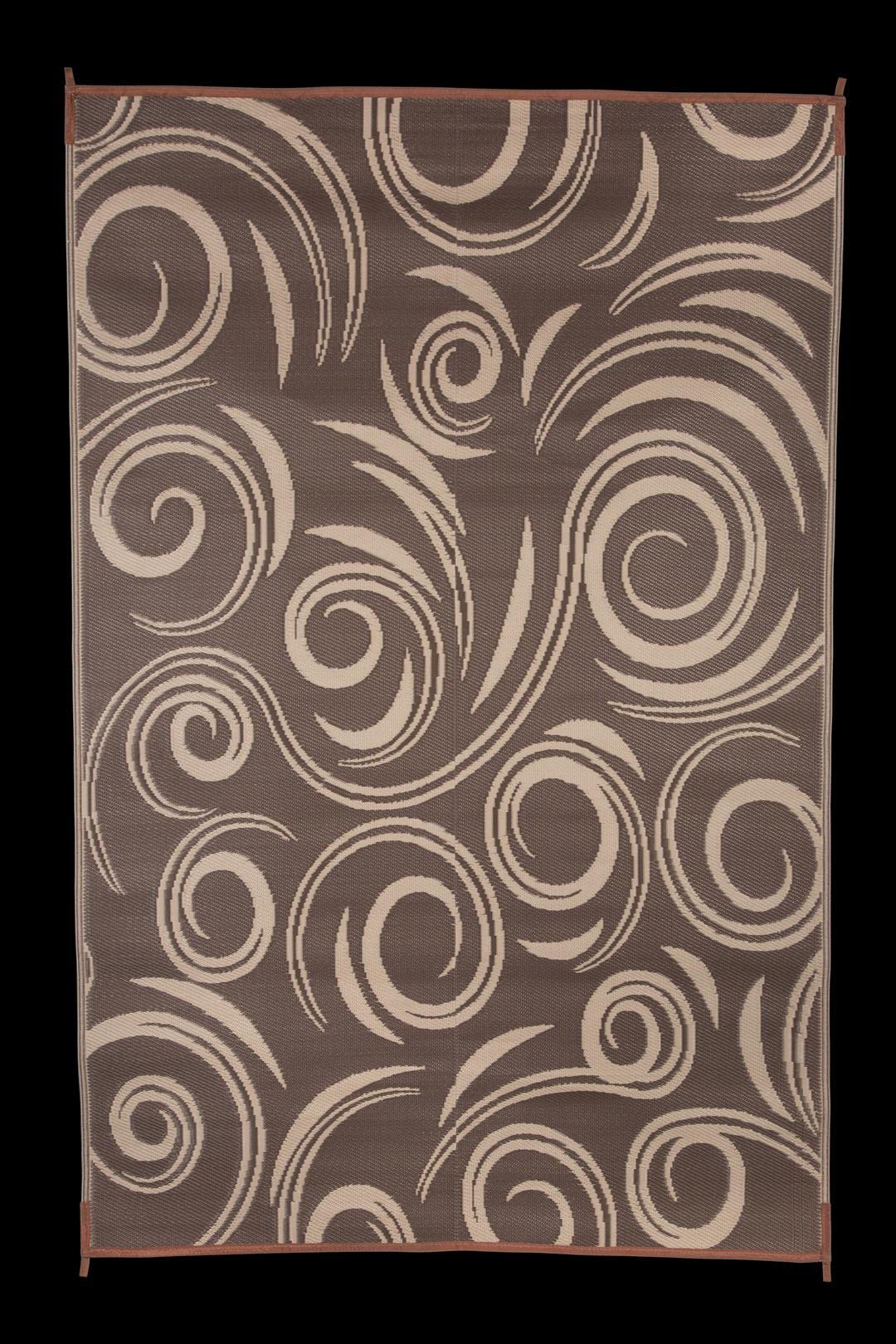 Faulkner Furniture 68862 Mat Swirl 8X20 Brown/Beige
