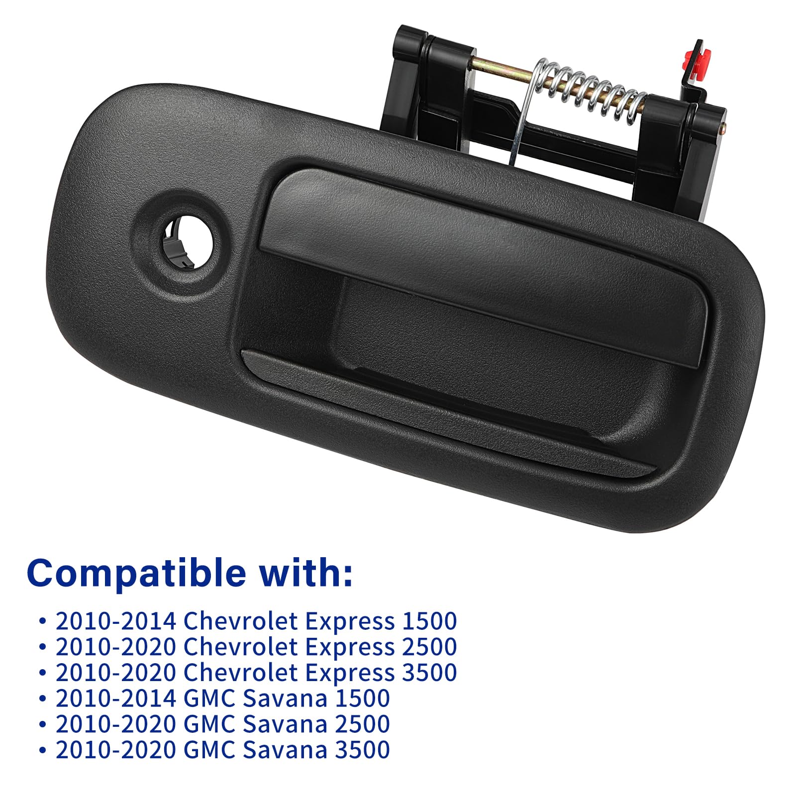 Lcyolada Exterior Outside Sliding Door Handle for 2010-2022 Chevy Express/Savana 1500/2500/3500 Van, Rear Passenger Side,Texture