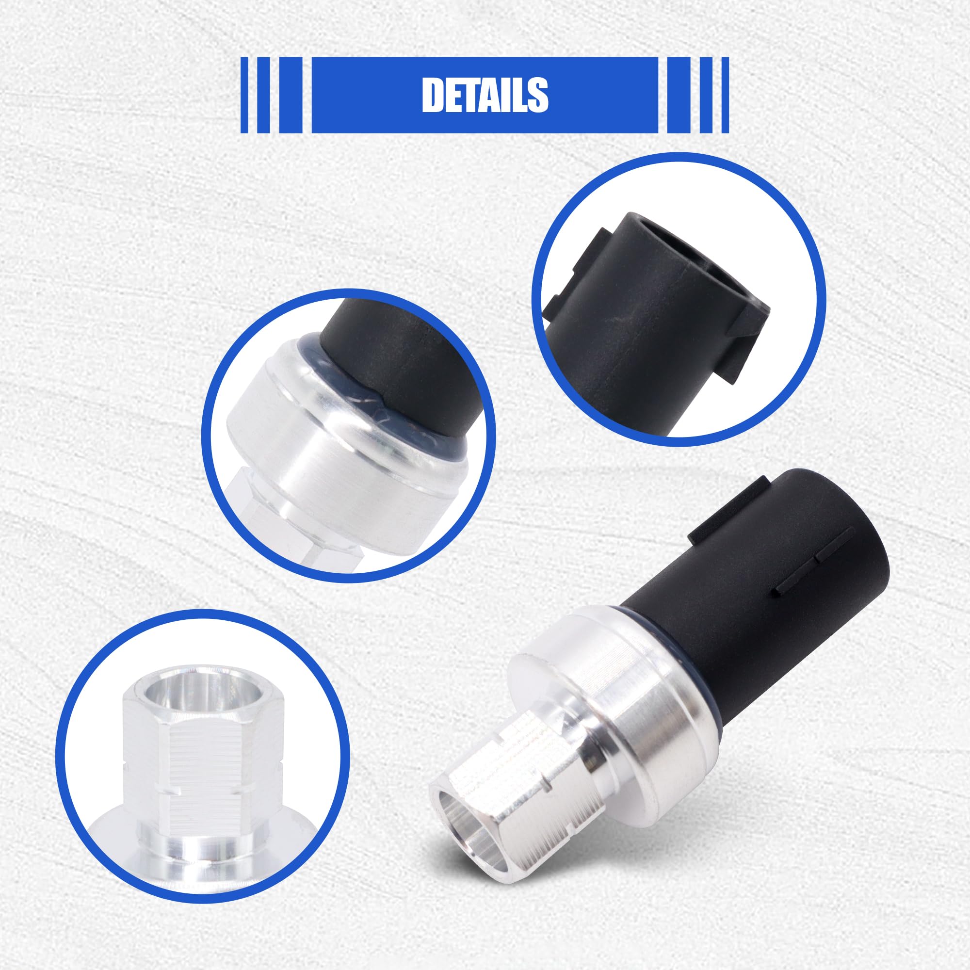 Hisport A/C Pressure Switch Sensor - Air Conditioner Clutch Pressure Sensor Switch Compatible With Ford Expedition F150 Fiesta F