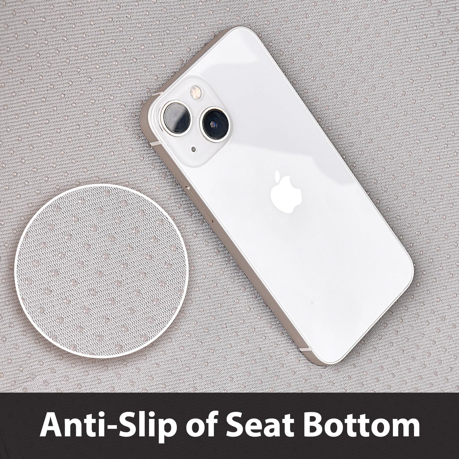 Car Pass 3D Foam Leather Car Seat Covers Two Front Seats Only, Air Cool Mesh Thick Seat Covers, All Weather Car Seat Cover Comfo