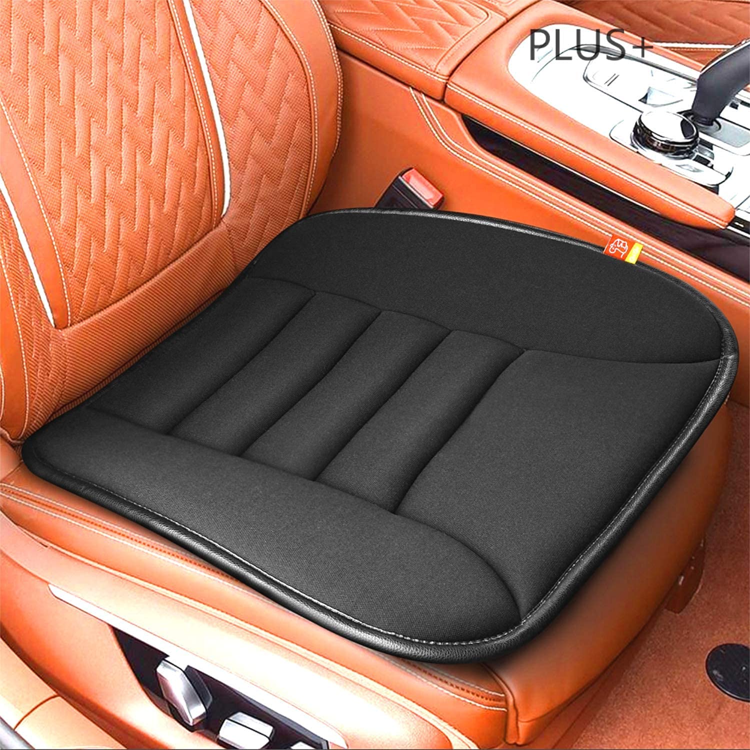 Raorandang Car Seat Cushion Pad For Car Driver Seat Office Chair Home Use Memory Foam Seat Cushion (Upgrade 5 Cm, A Black)
