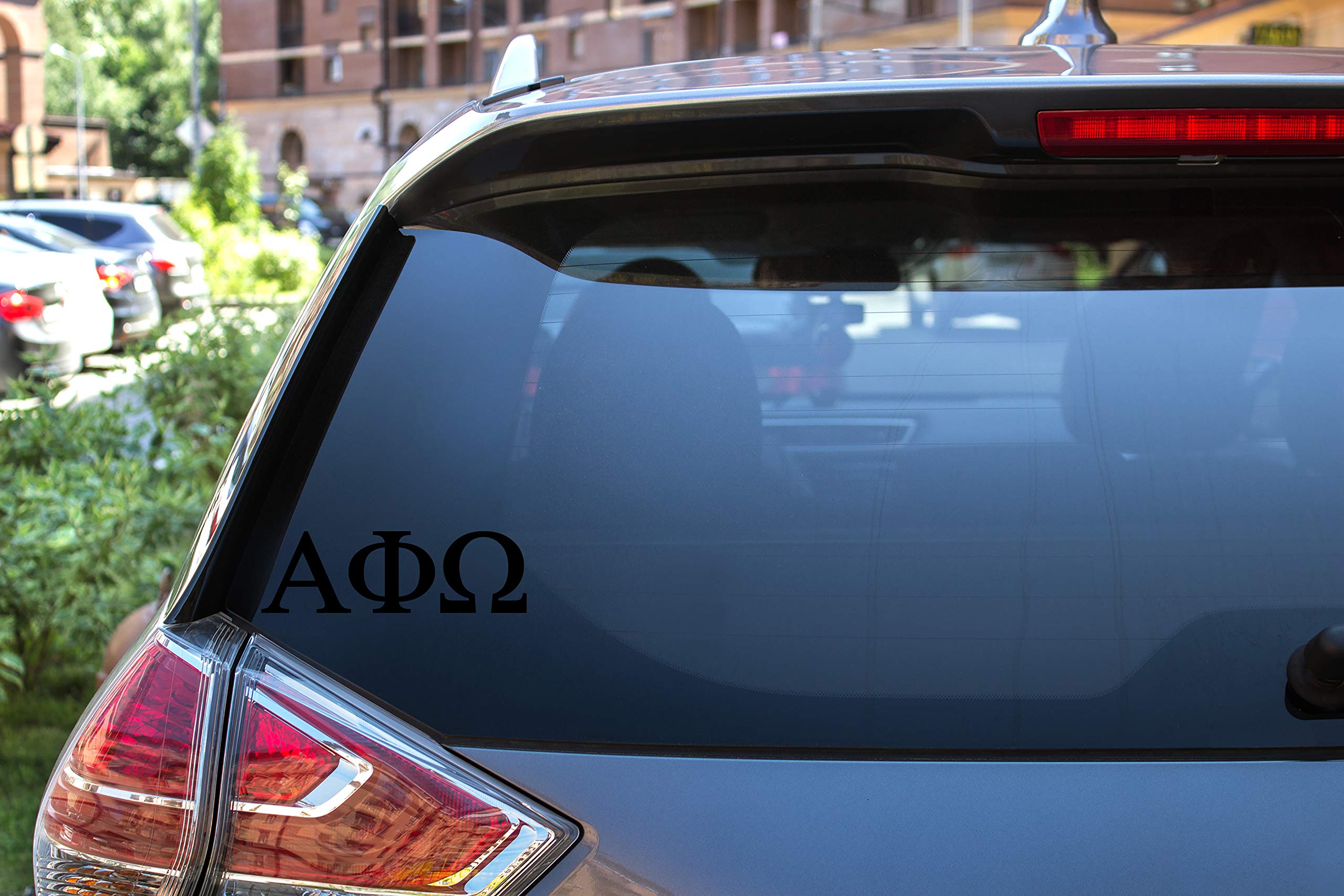 Pro-Graphx Alpha Phi Omega Greek Sorority Sticker Decal, 2.5 Inches Tall, Black