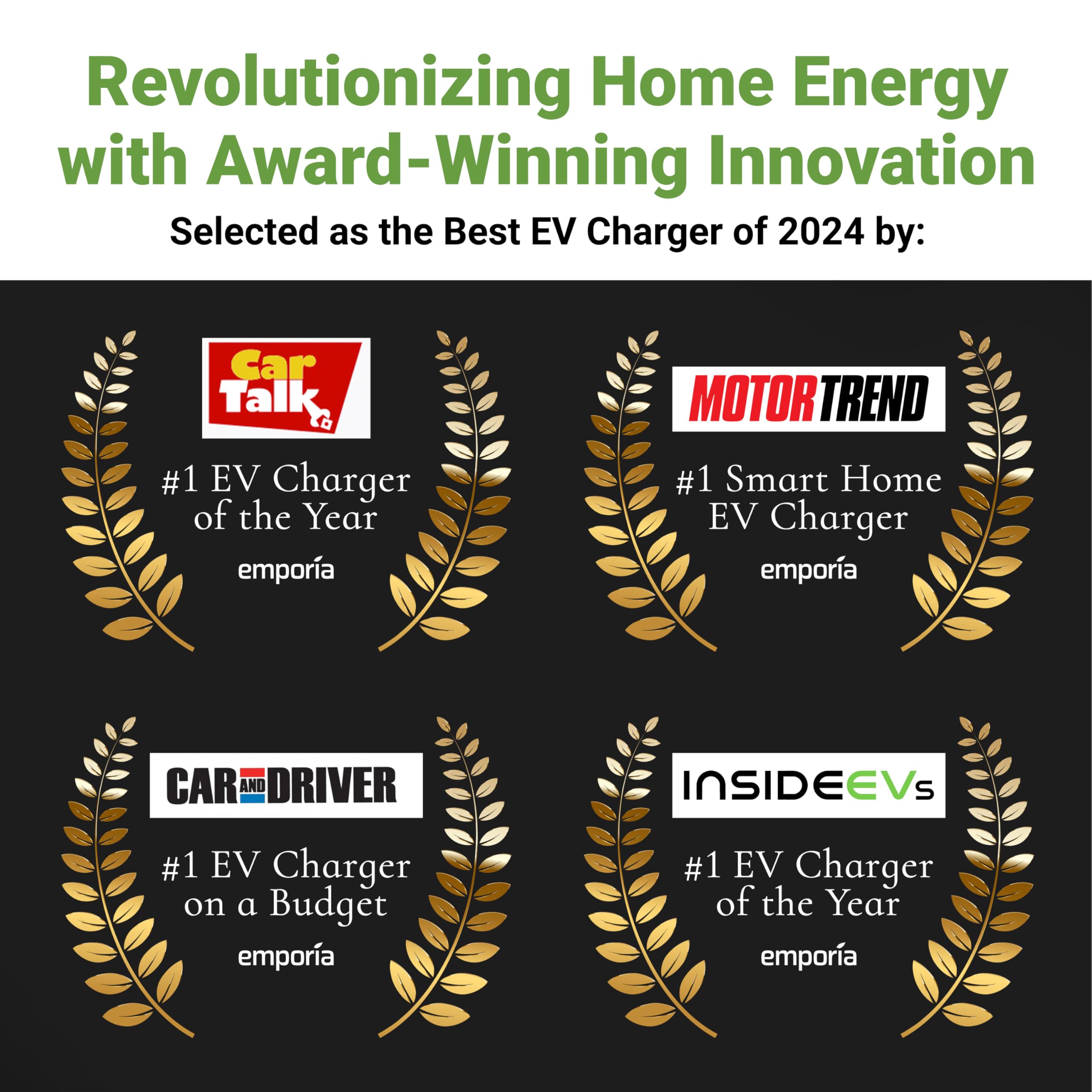 Emporia Level 2 Ev Charger W/ J1772 Charger, 48 Amp, Preconfigured For Hardwired Install With Whip, Ul/Energy Star Wifi Enabled