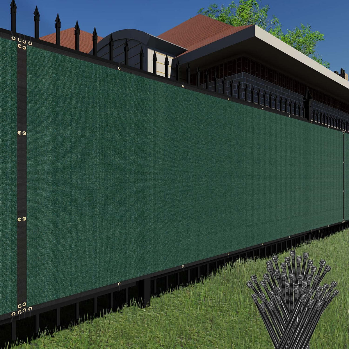 Tang Sunshades Depot Privacy Fence Screen Green 6 X 164 Heavy Duty Commercial Windscreen Residential Fence Netting Fence Cover 1
