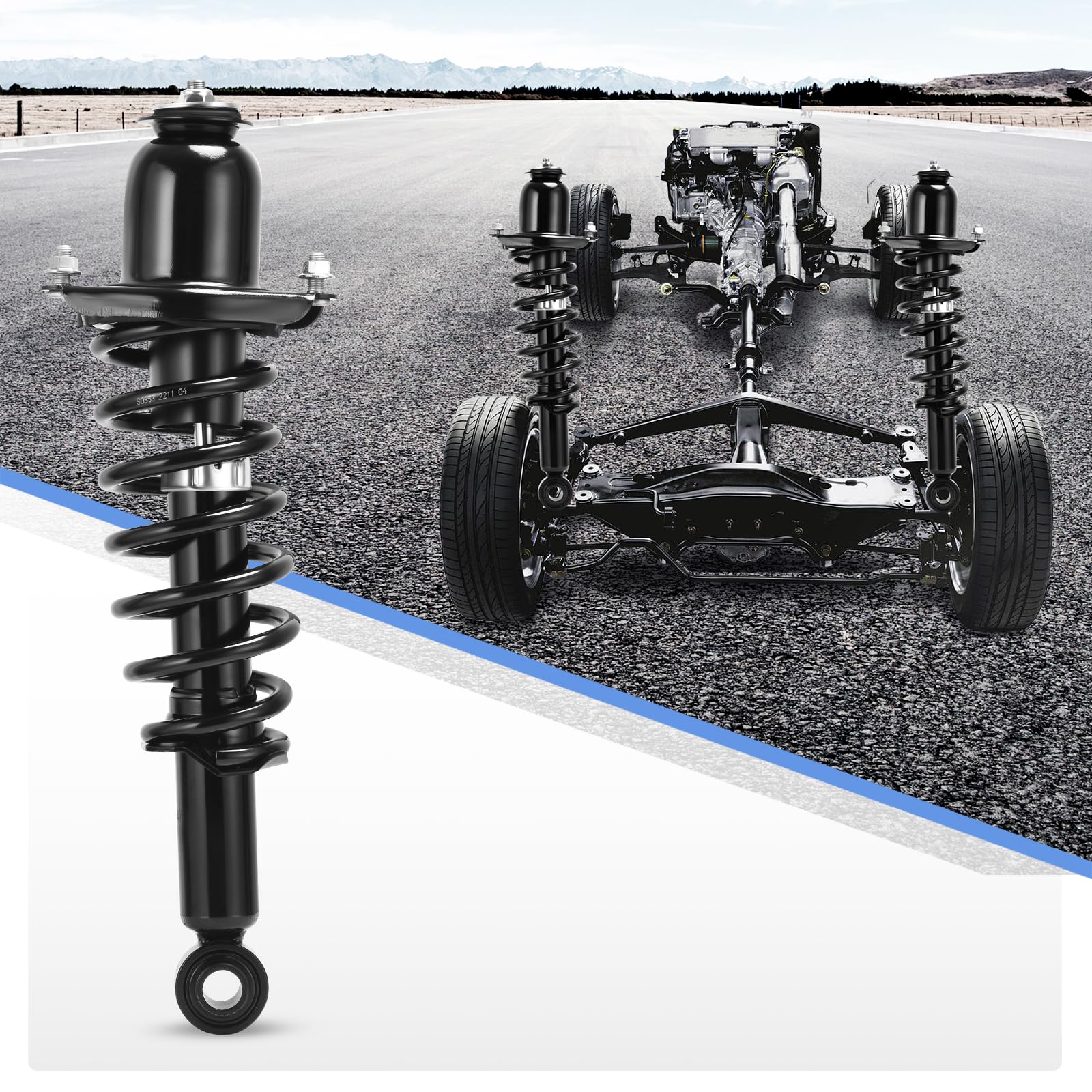 Yitamotor Rear Complete Strut Quick Struts Shocks And Coil Spring Assembly Compatible With 2009-2010 Pontiac Vibe, 2009-2013 Cor