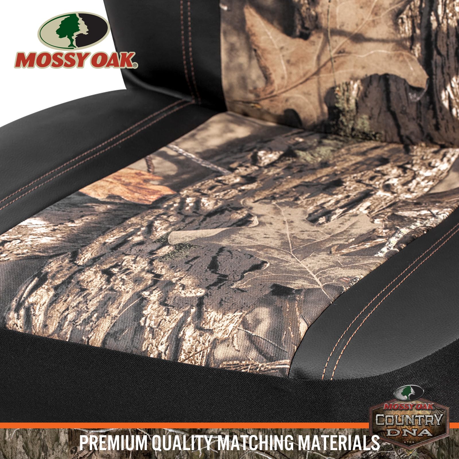 Mossy Oak Front Camo Seat Covers Low Back - Made With Premium Pvc & Canvas Fabric, Airbag Compatible, Universial Fit Most Bucket